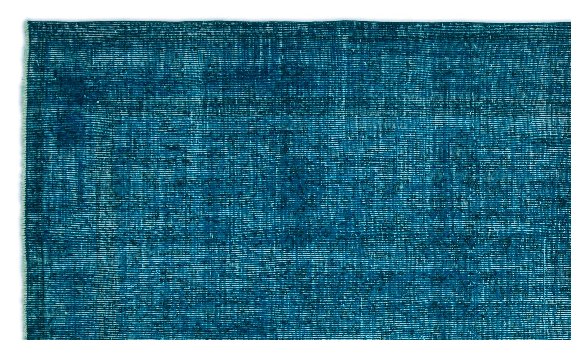 Turquoise Over Dyed Vintage Rug 5'4'' x 9'1'' ft 162 x 276 cm