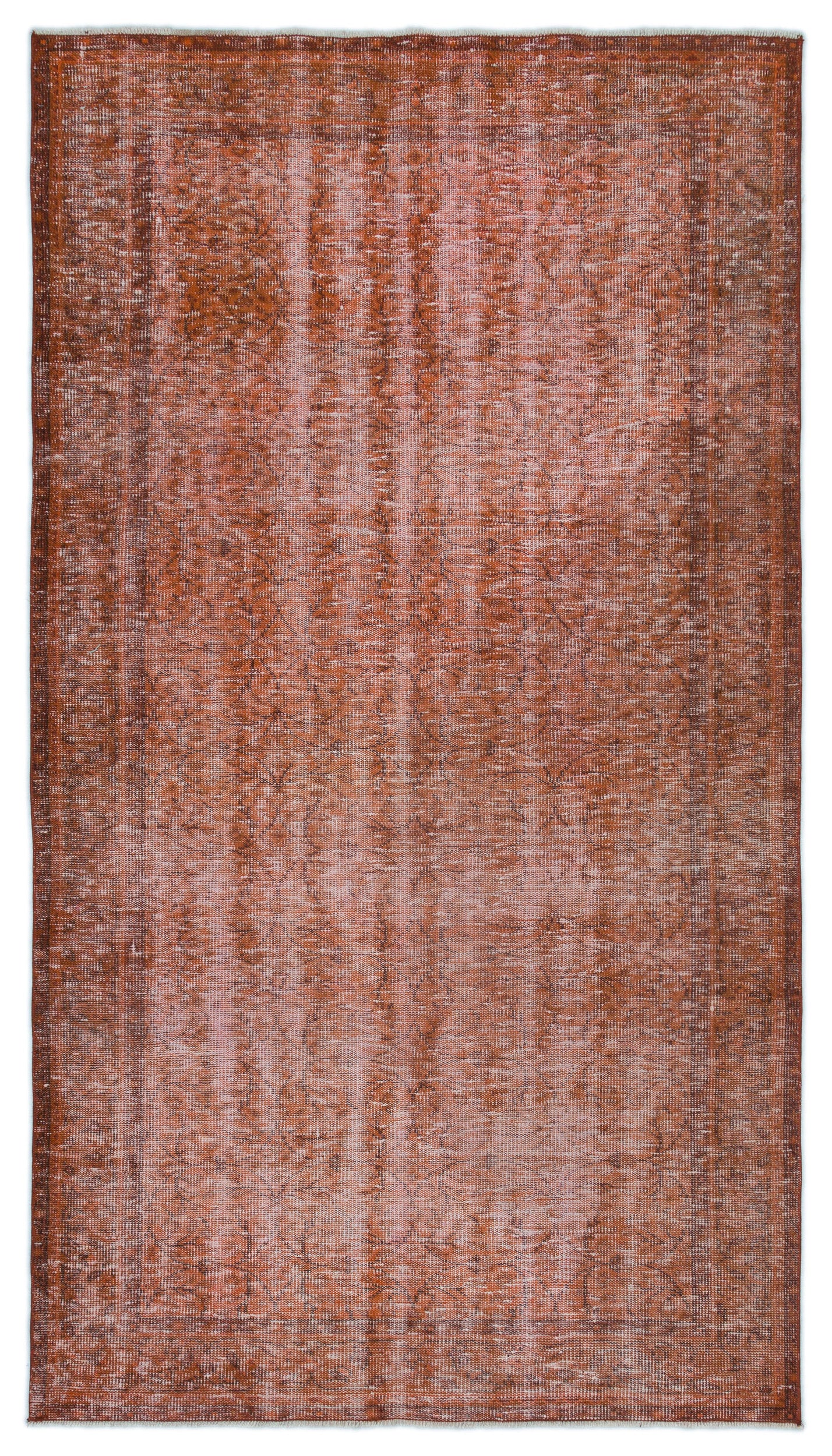 Brown Over Dyed Vintage Rug 4'6'' x 8'0'' ft 137 x 244 cm