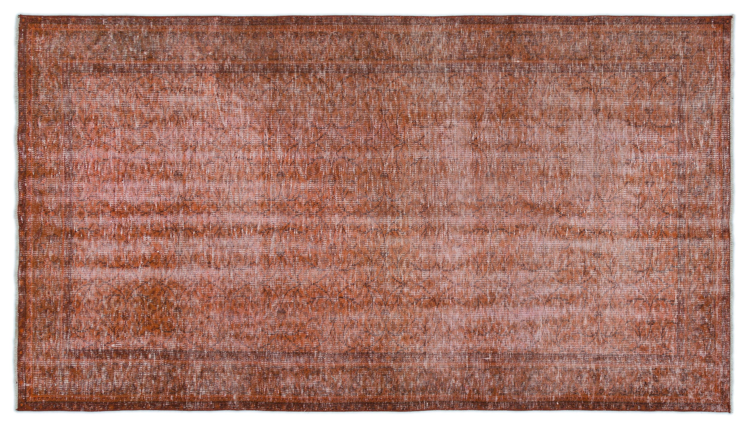 Brown Over Dyed Vintage Rug 4'6'' x 8'0'' ft 137 x 244 cm