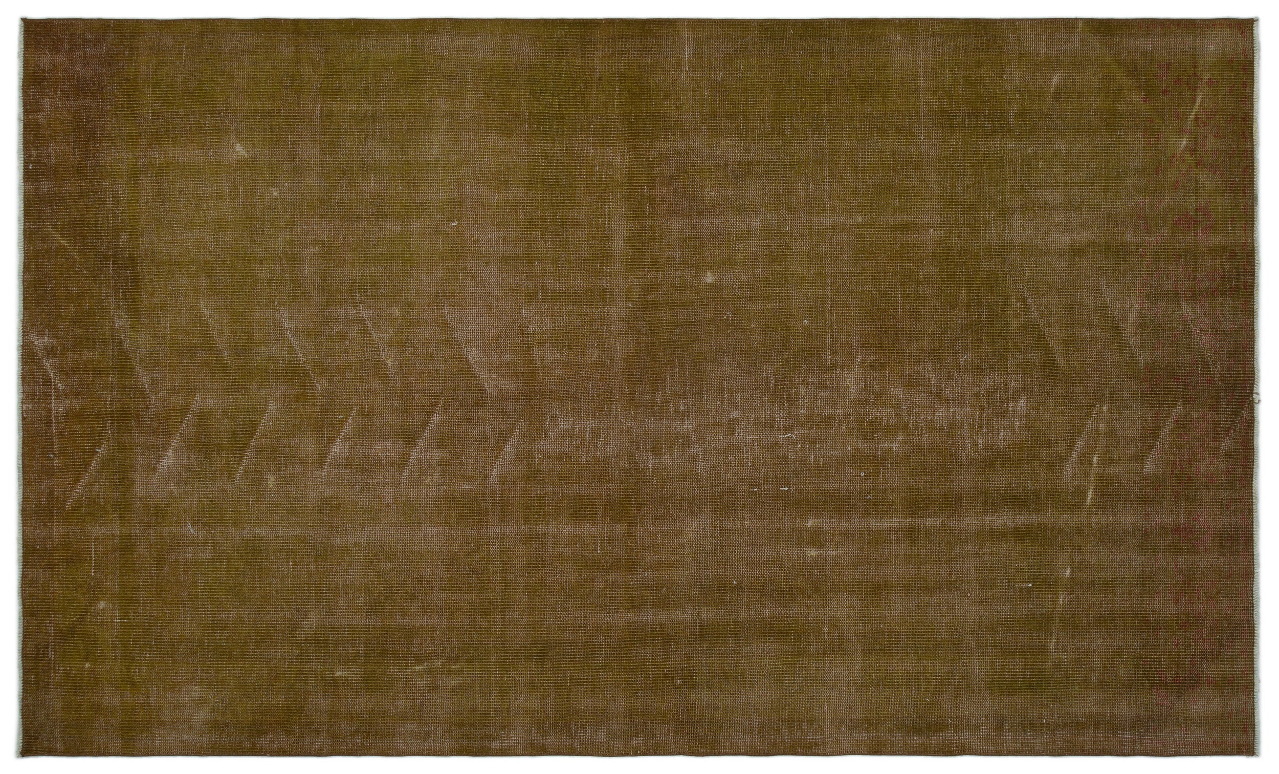 Brown Over Dyed Vintage Rug 5'1'' x 8'6'' ft 155 x 260 cm