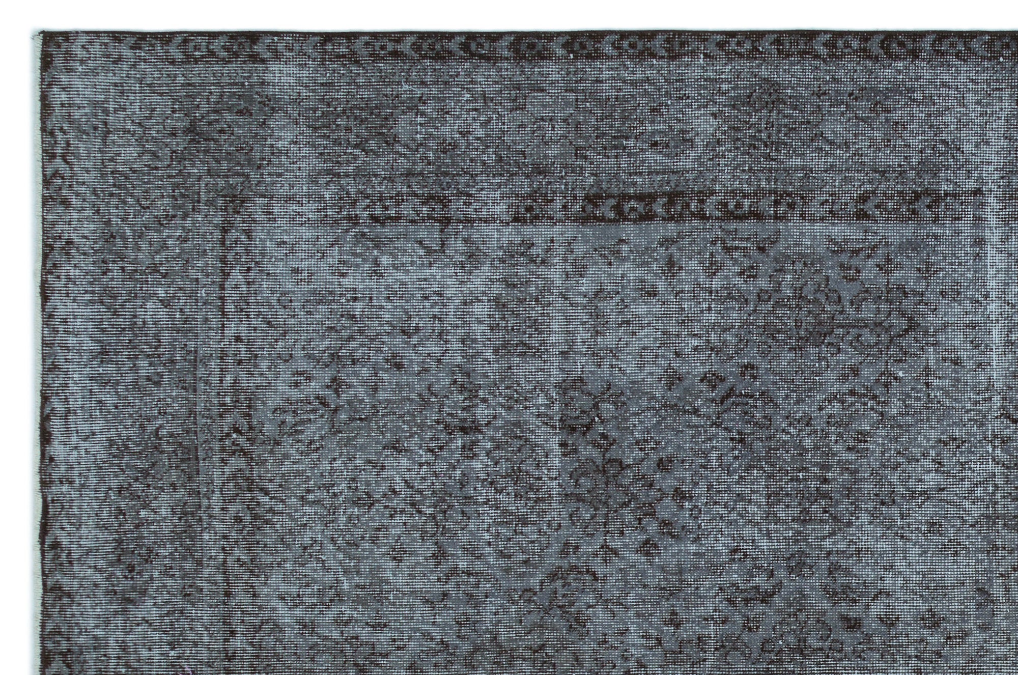 Gray Over Dyed Vintage Rug 5'12'' x 9'4'' ft 182 x 284 cm