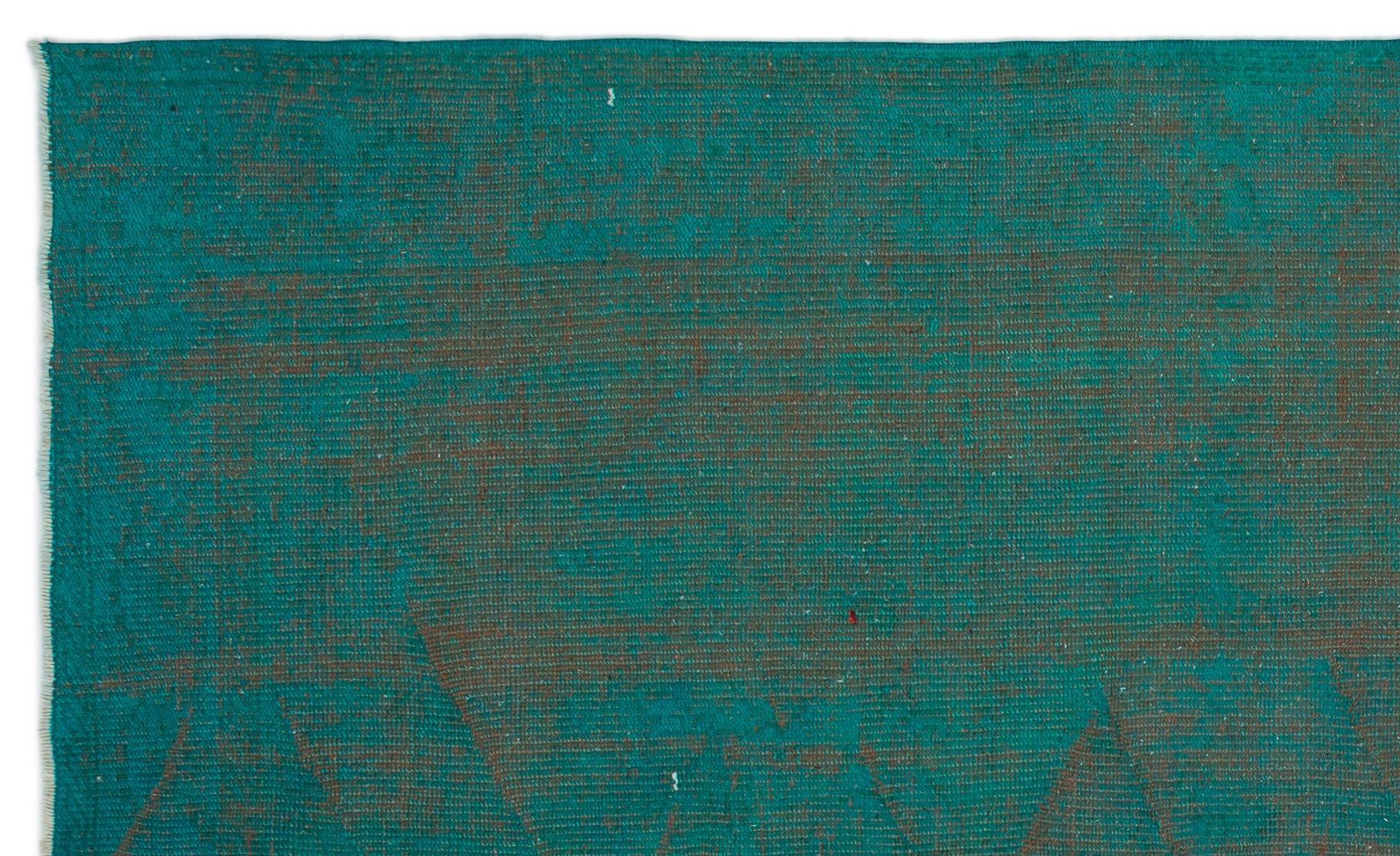 Turquoise Over Dyed Vintage Rug 5'0'' x 8'6'' ft 153 x 258 cm