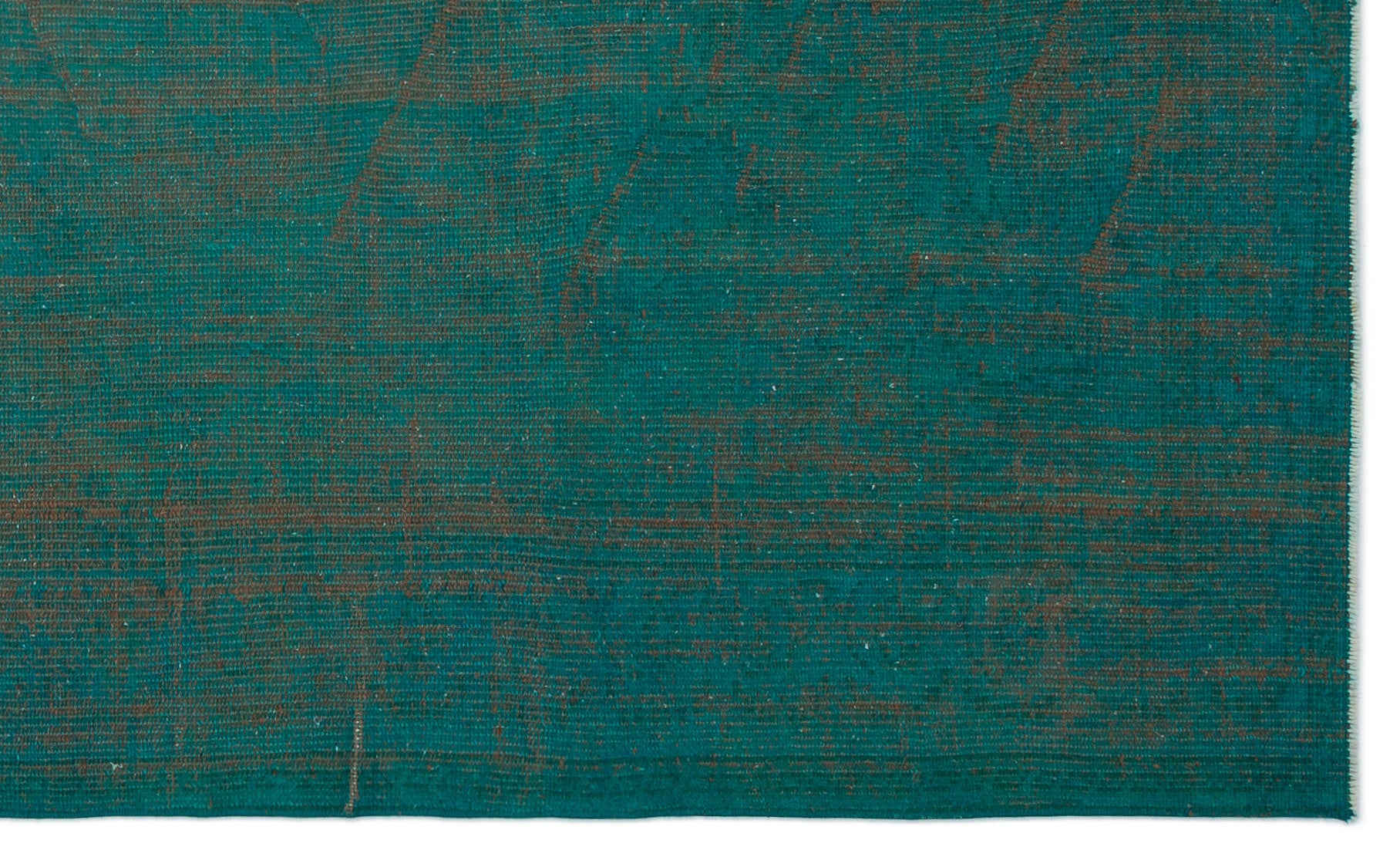 Turquoise Over Dyed Vintage Rug 5'0'' x 8'6'' ft 153 x 258 cm