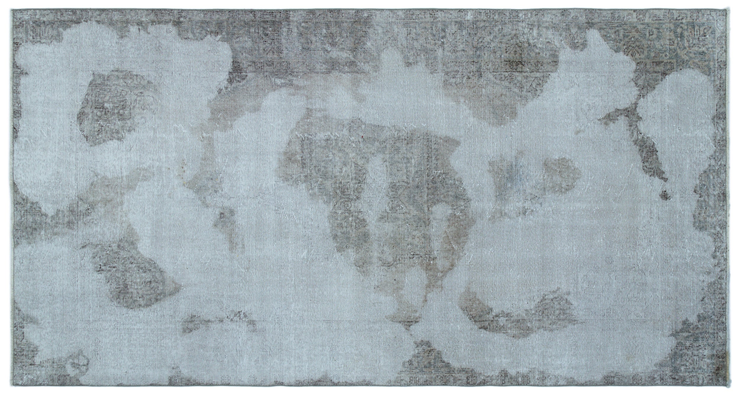 Blue Over Dyed Vintage Rug 4'9'' x 8'12'' ft 146 x 274 cm