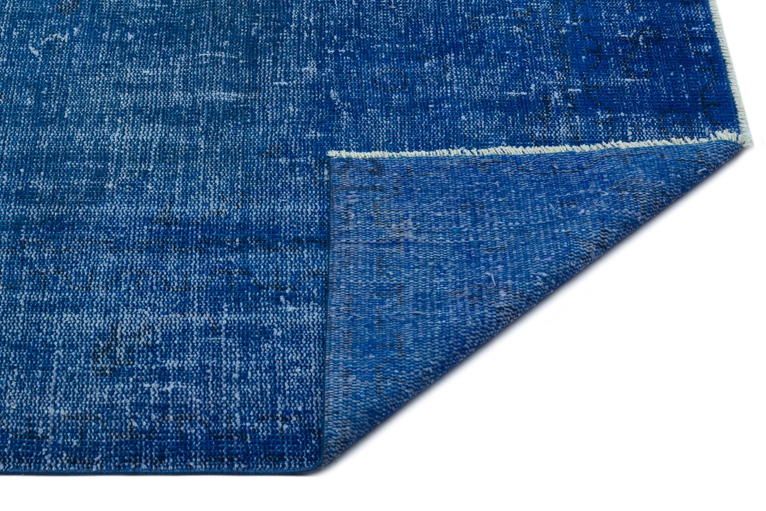 Blue Over Dyed Vintage Rug 6'0'' x 9'0'' ft 184 x 275 cm