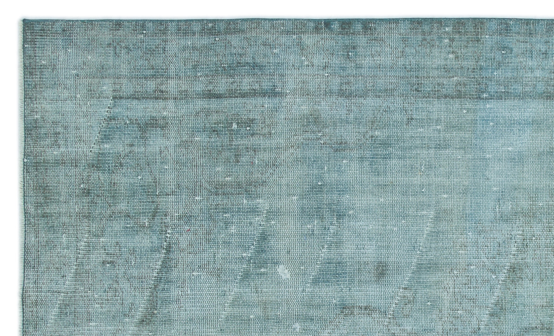 Turquoise Over Dyed Vintage Rug 4'11'' x 8'2'' ft 150 x 250 cm