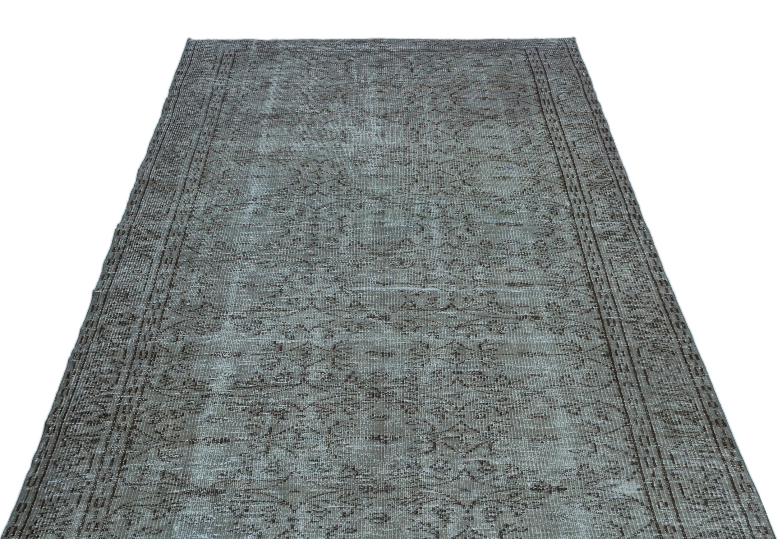 Blue Over Dyed Vintage Rug 4'10'' x 7'9'' ft 147 x 235 cm