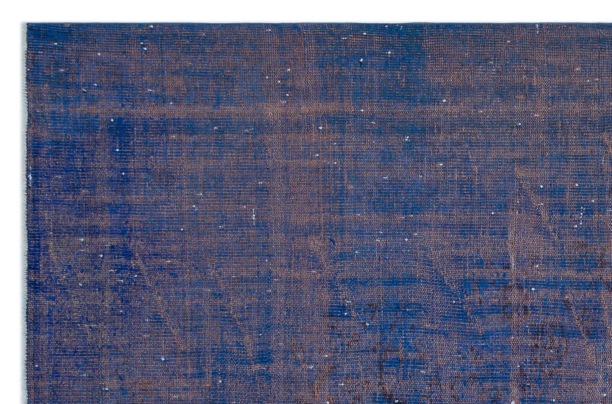 Blue Over Dyed Vintage Rug 6'1'' x 9'5'' ft 186 x 286 cm