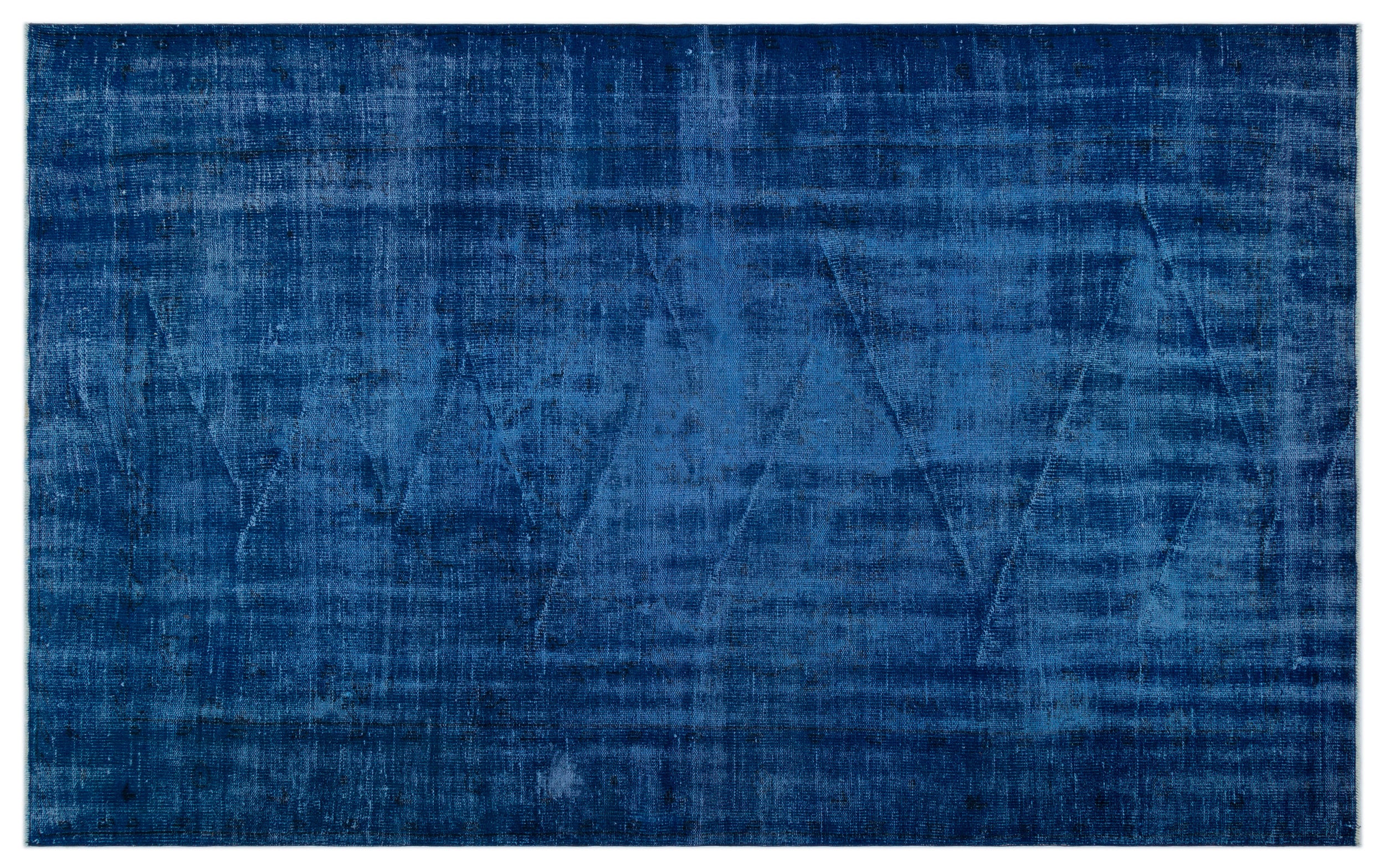 Blue Over Dyed Vintage Rug 6'1'' x 10'2'' ft 186 x 310 cm