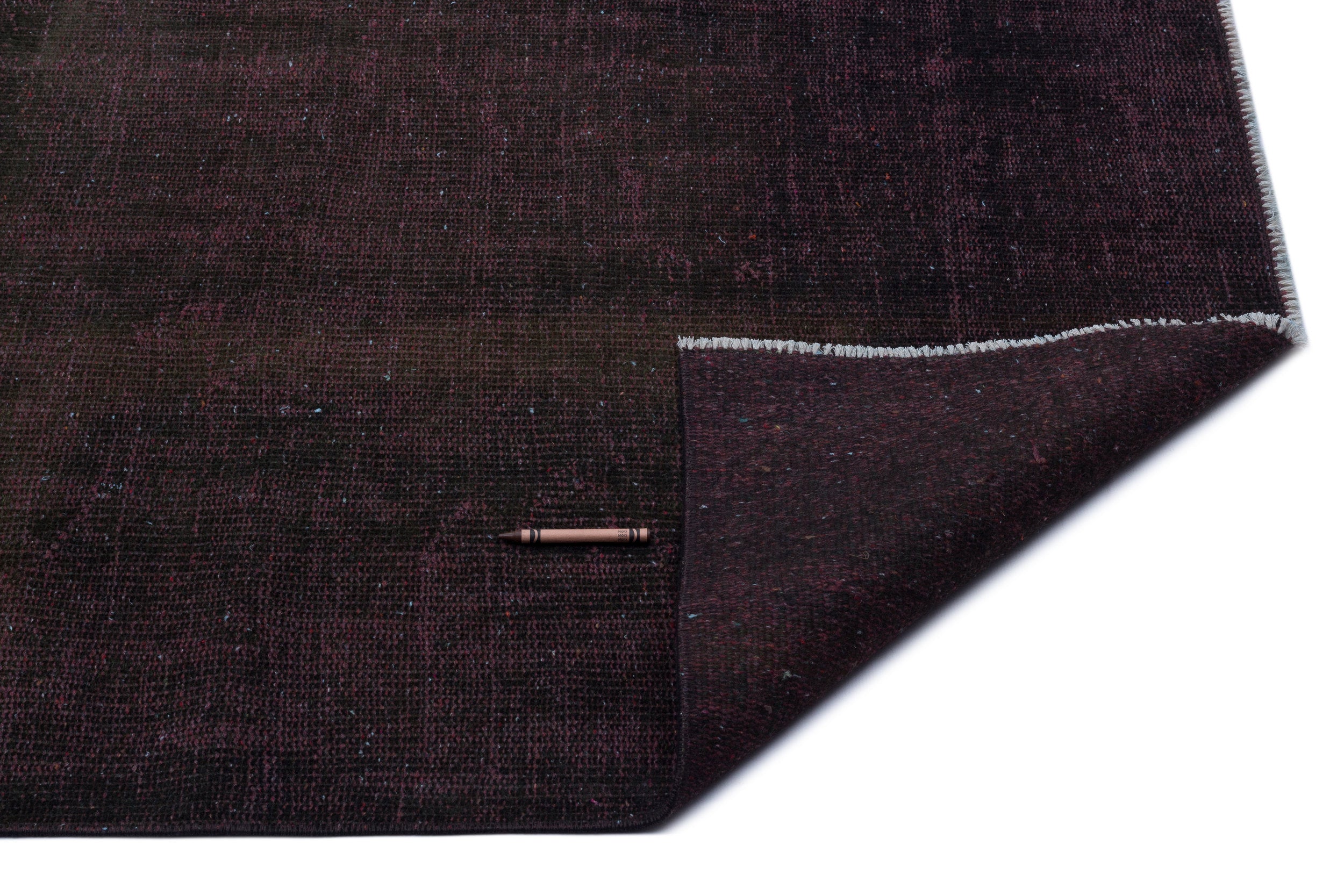 Black Over Dyed Vintage Rug 5'3'' x 9'0'' ft 159 x 275 cm