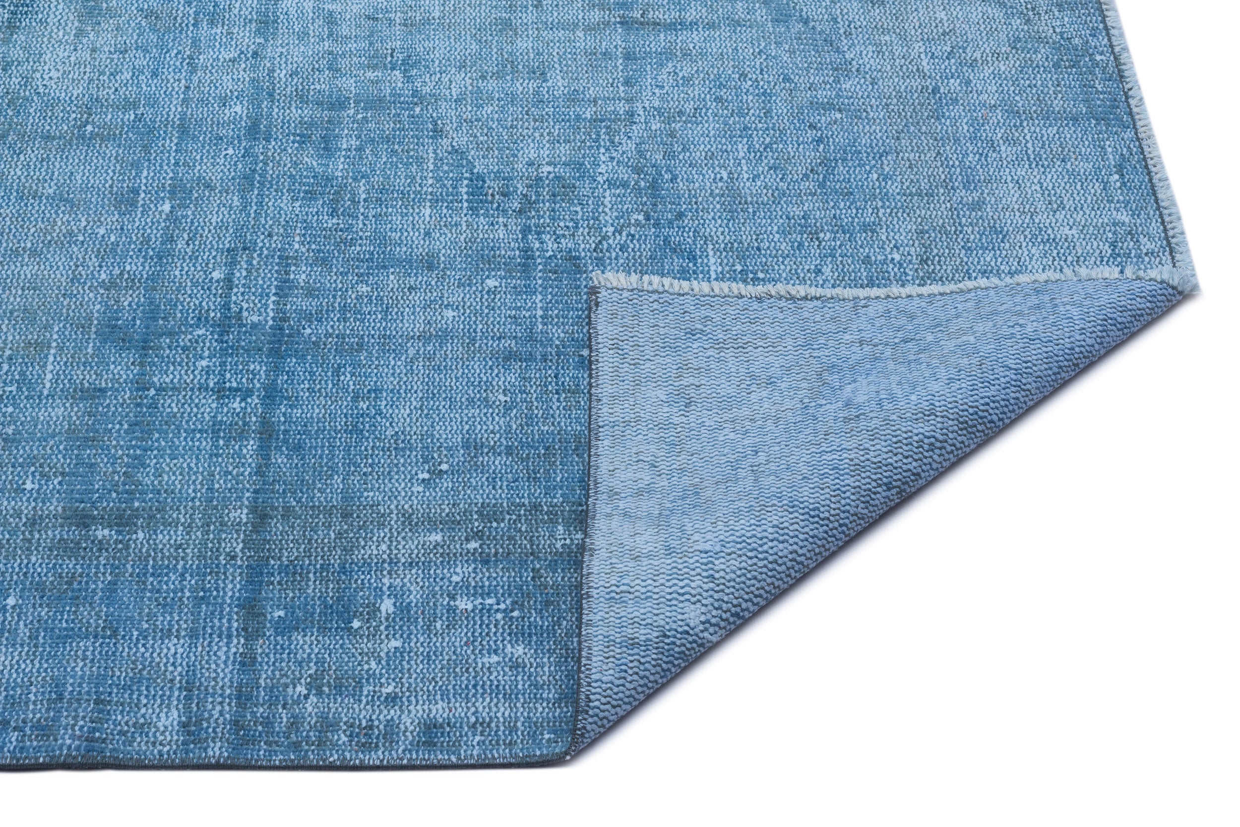 Blue Over Dyed Vintage Rug 5'1'' x 8'10'' ft 155 x 270 cm