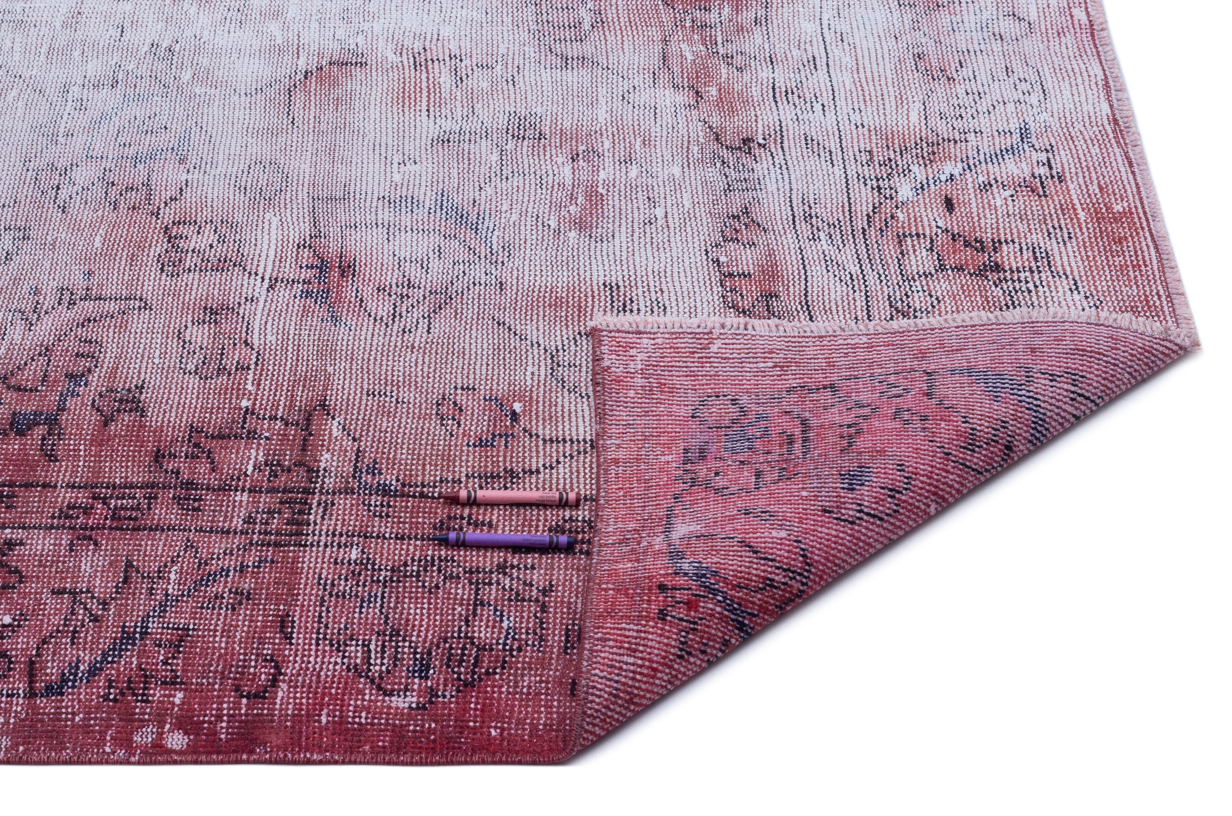 Retro Over Dyed Vintage Rug 5'5'' x 8'4'' ft 164 x 255 cm