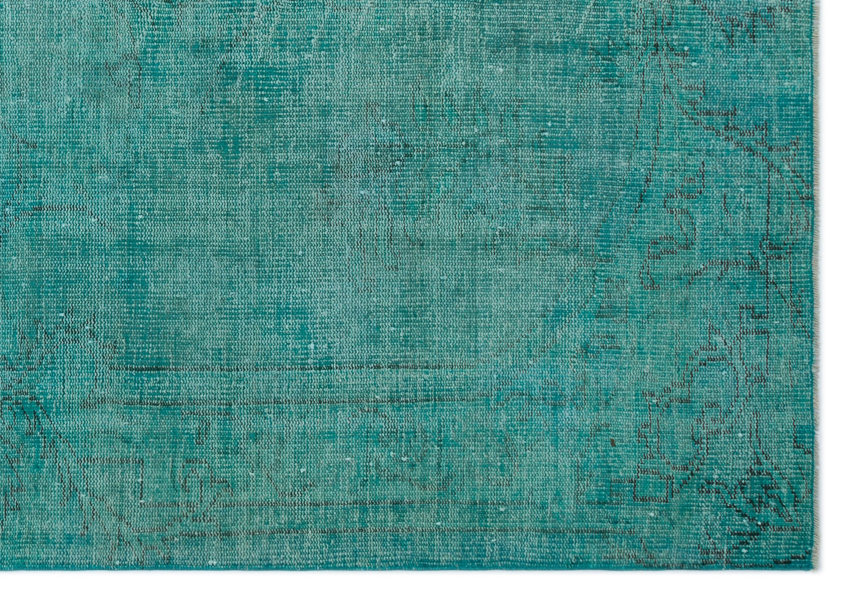 Turquoise Over Dyed Vintage Rug 5'8'' x 8'0'' ft 172 x 244 cm