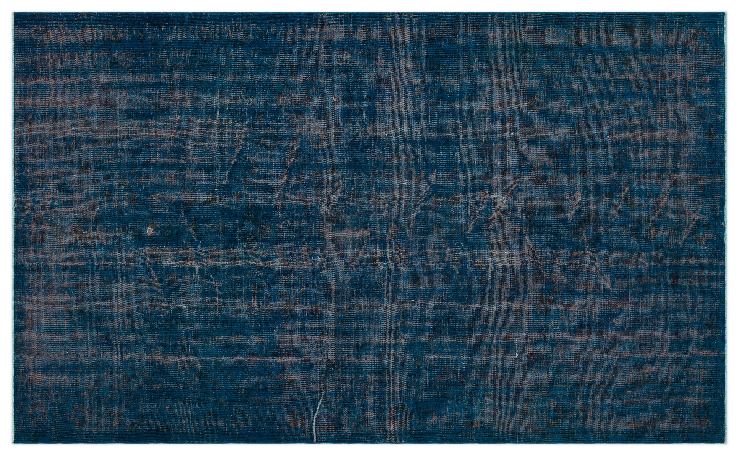 Blue Over Dyed Vintage Rug 5'3'' x 8'8'' ft 159 x 265 cm