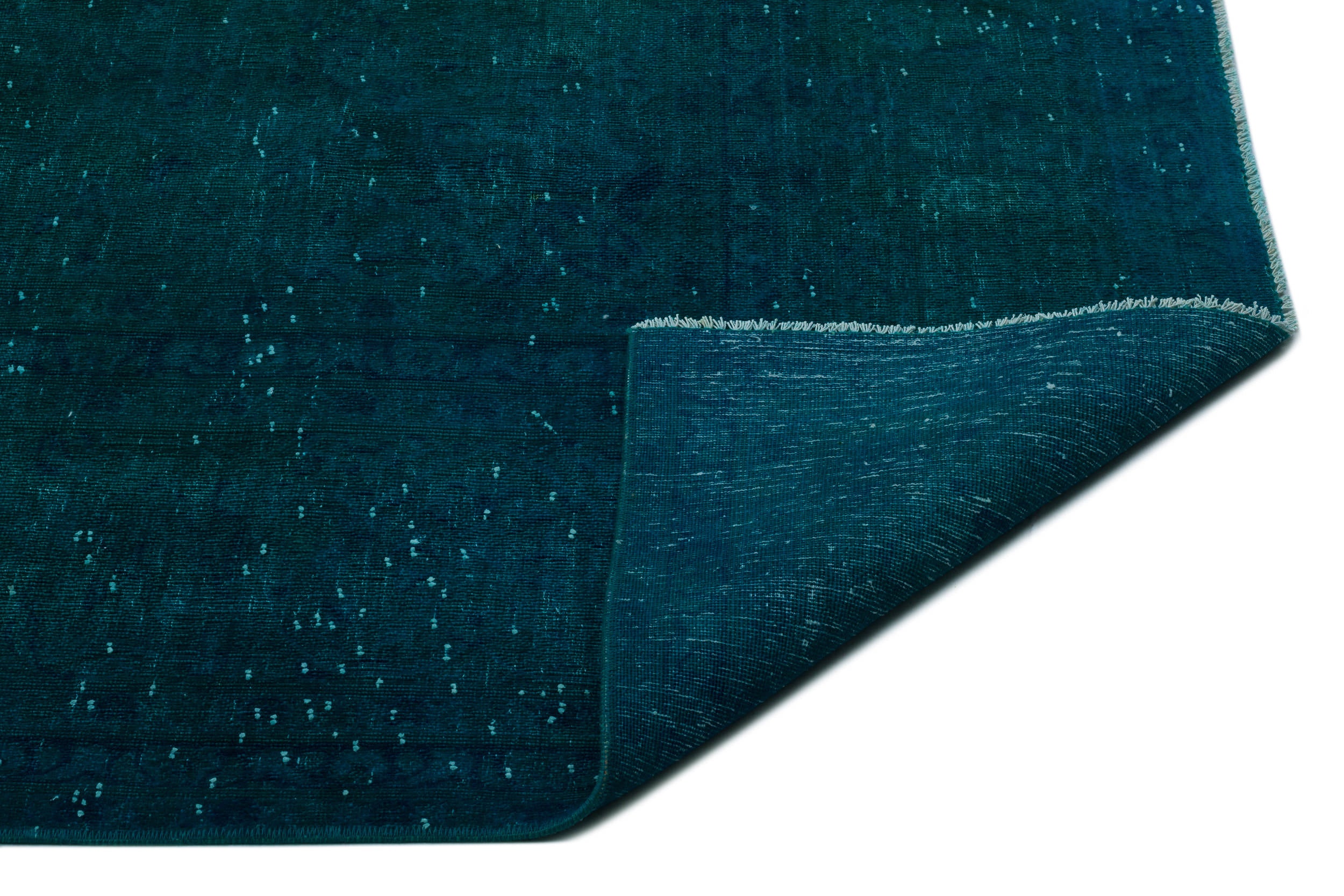 Turquoise Over Dyed Vintage XLarge Rug 9'1'' x 12'2'' ft 277 x 370 cm