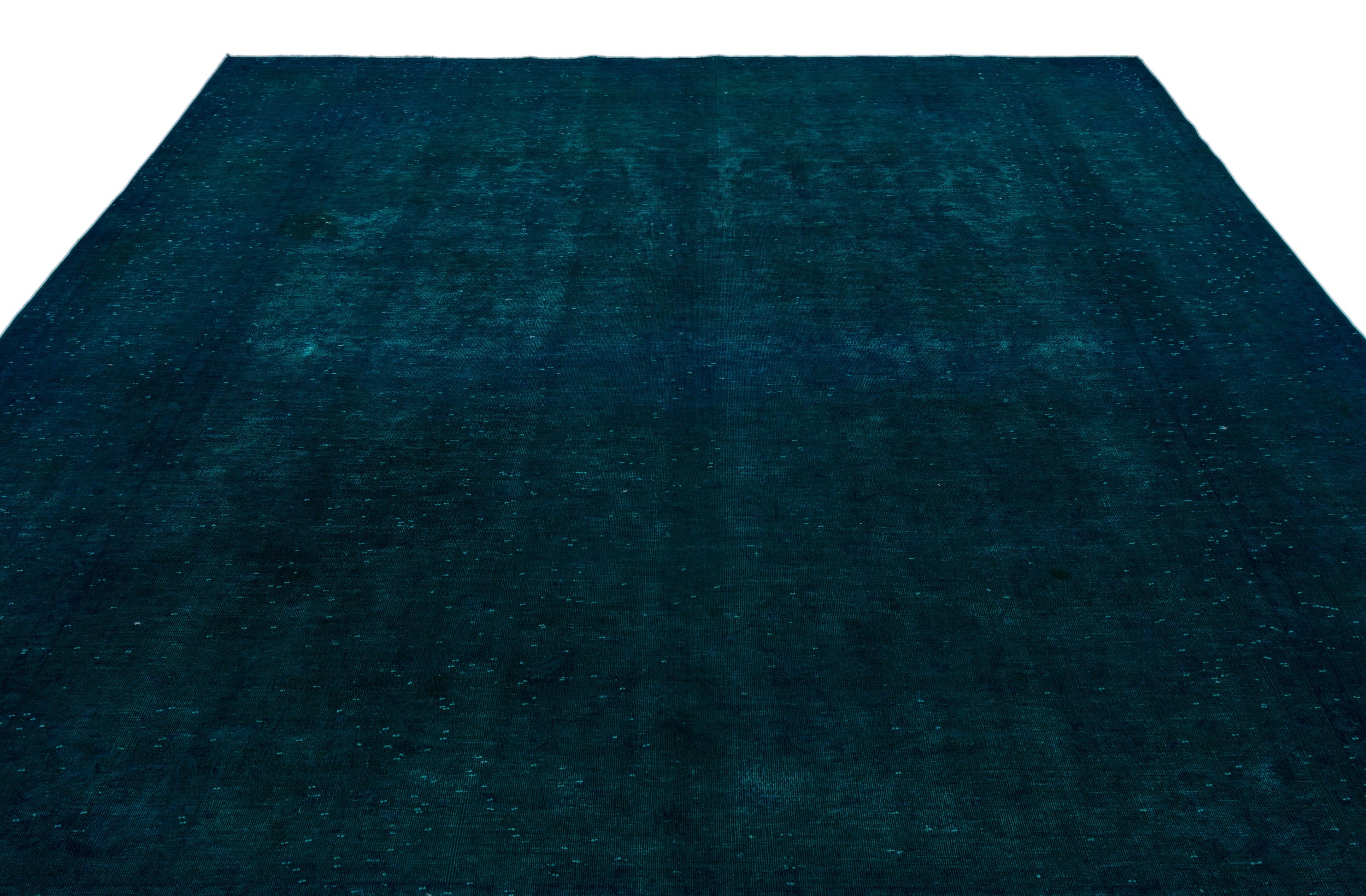 Turquoise Over Dyed Vintage XLarge Rug 9'1'' x 12'2'' ft 277 x 370 cm