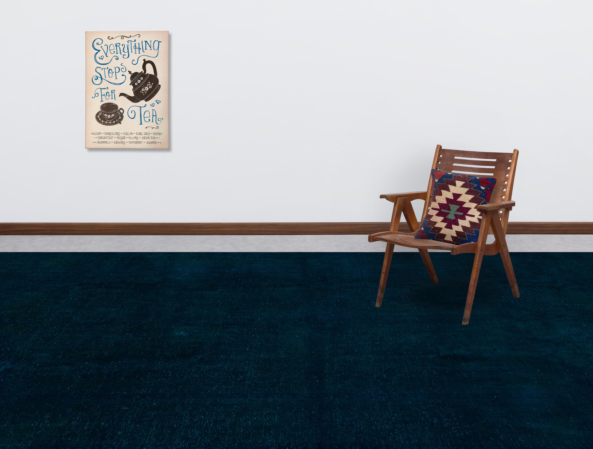 Turquoise Over Dyed Vintage XLarge Rug 7'10'' x 12'2'' ft 238 x 370 cm
