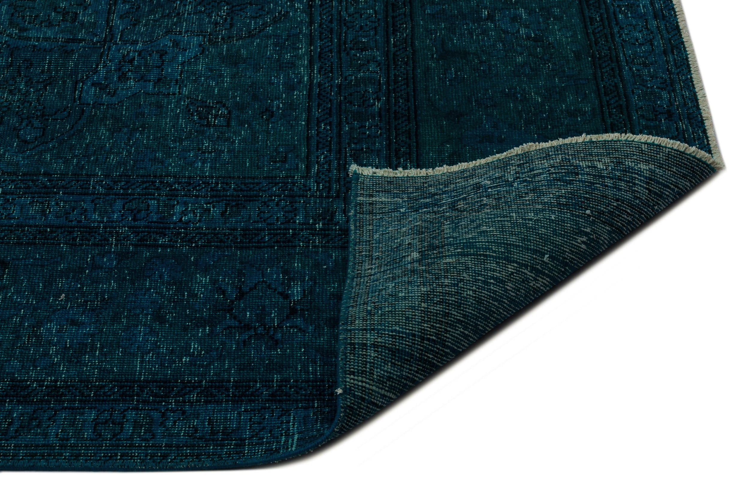 Turquoise Over Dyed Vintage XLarge Rug 9'11'' x 12'12'' ft 301 x 395 cm