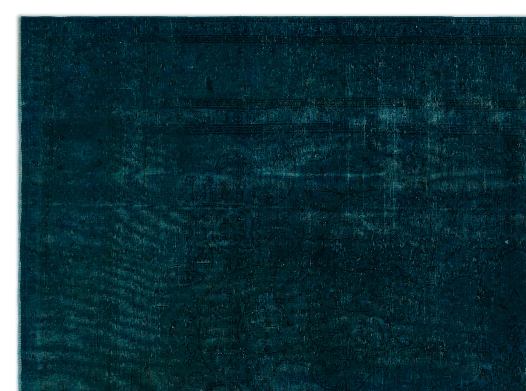 Turquoise Over Dyed Vintage XLarge Rug 9'11'' x 12'12'' ft 301 x 395 cm