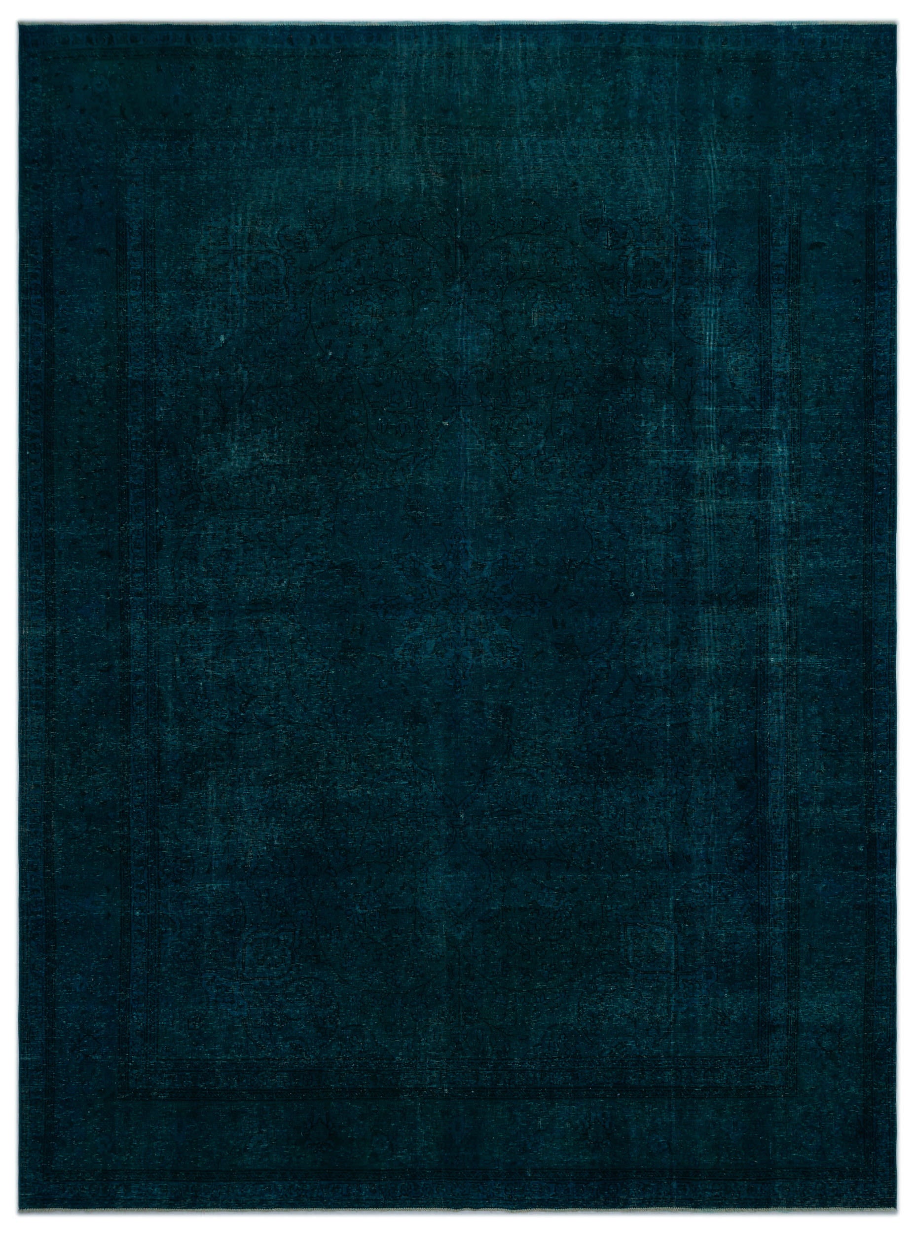 Turquoise Over Dyed Vintage XLarge Rug 9'11'' x 12'12'' ft 301 x 395 cm