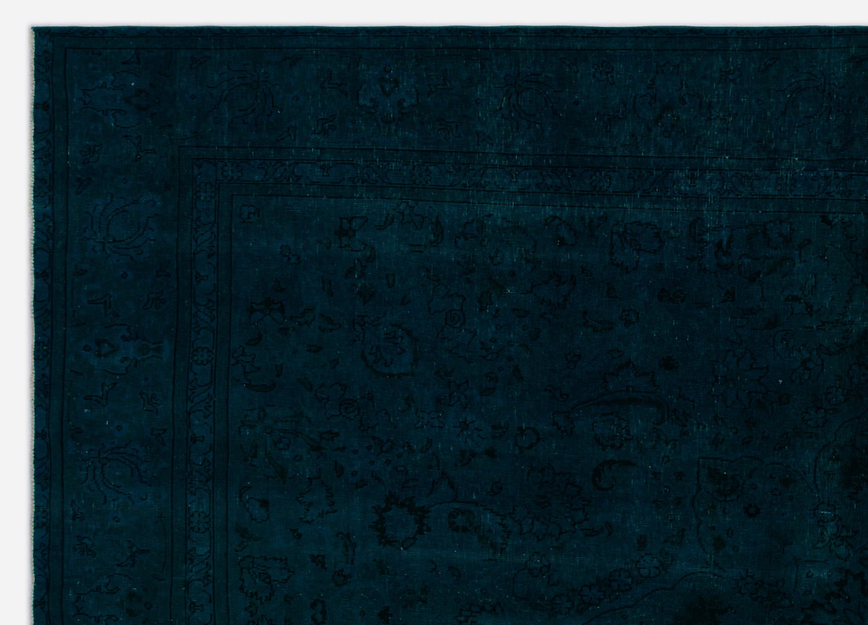 Turquoise Over Dyed Vintage XLarge Rug 9'3'' x 12'8'' ft 281 x 385 cm