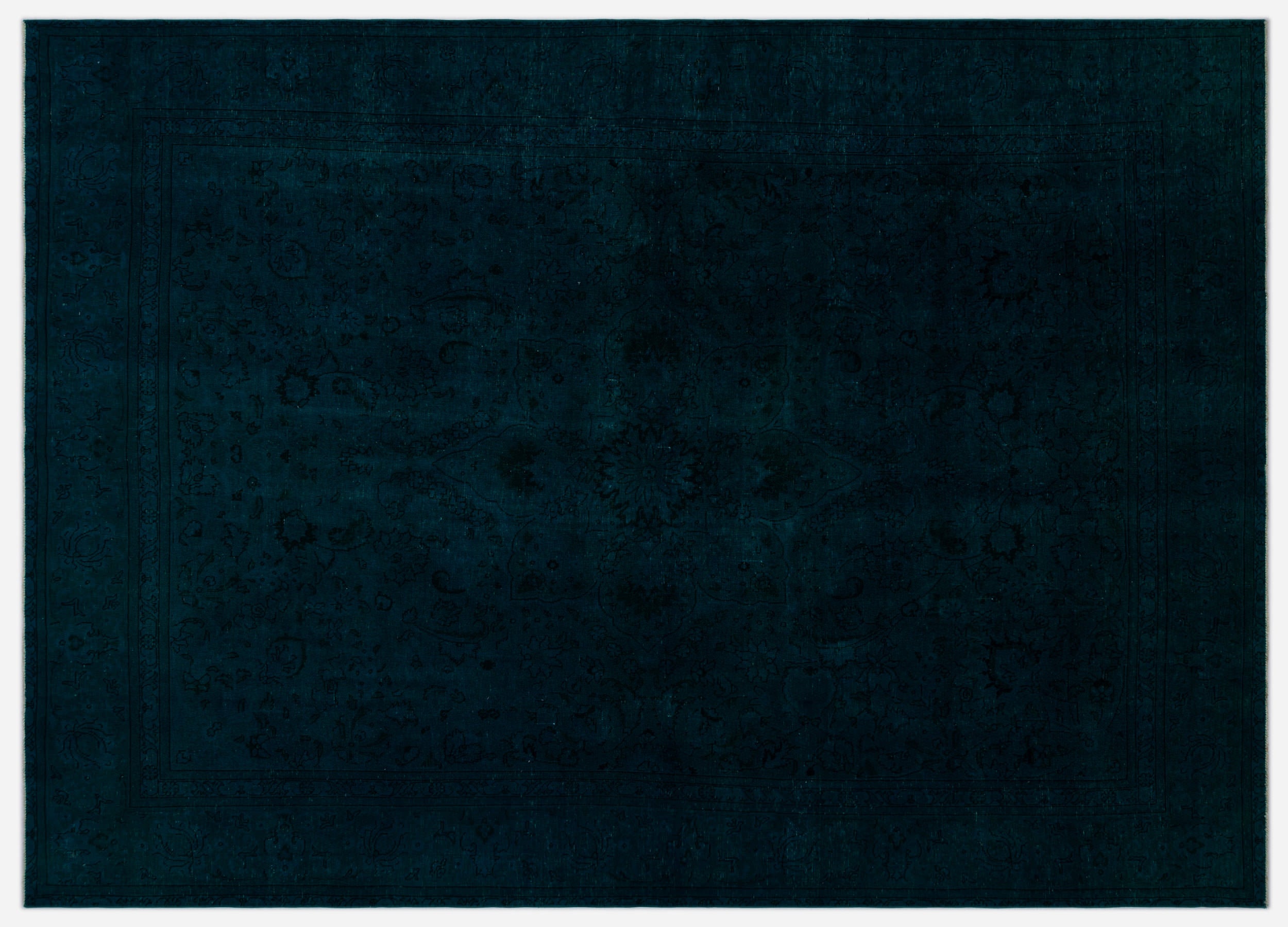 Turquoise Over Dyed Vintage XLarge Rug 9'3'' x 12'8'' ft 281 x 385 cm