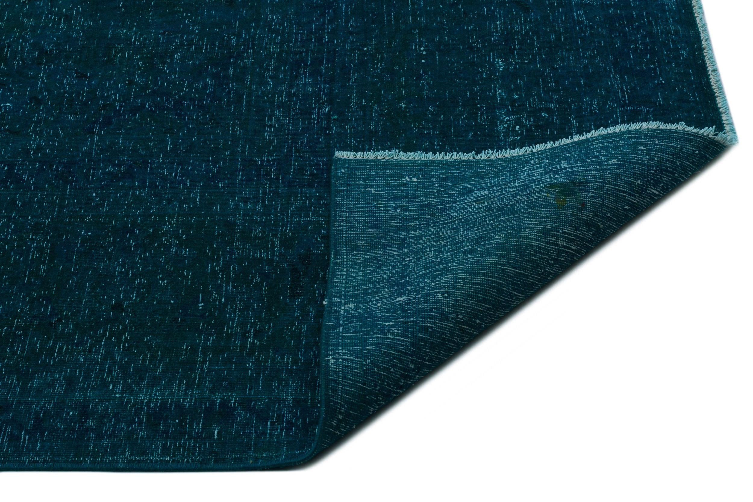 Turquoise Over Dyed Vintage XLarge Rug 9'2'' x 13'9'' ft 279 x 420 cm