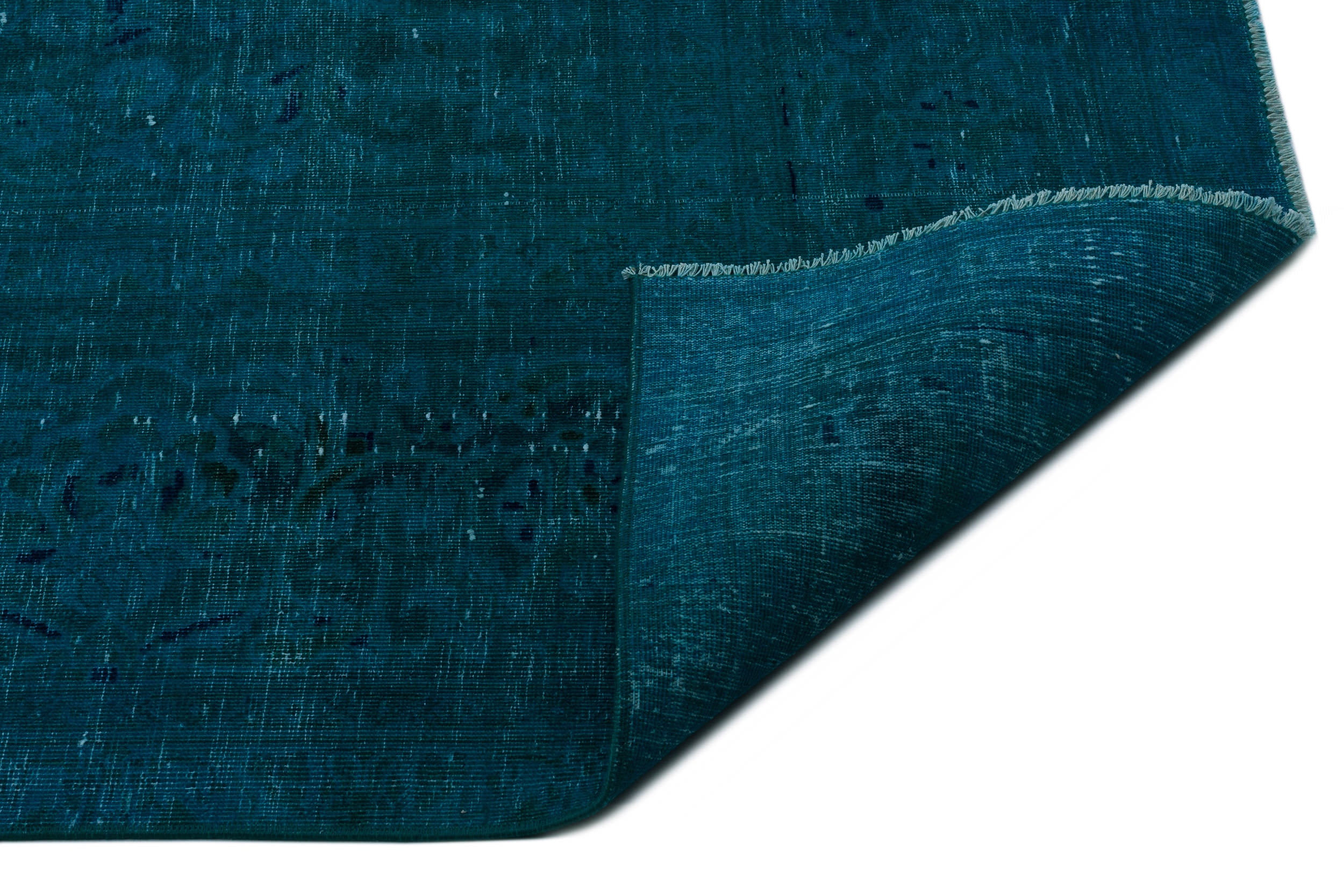 Turquoise Over Dyed Vintage XLarge Rug 9'10'' x 13'2'' ft 300 x 402 cm