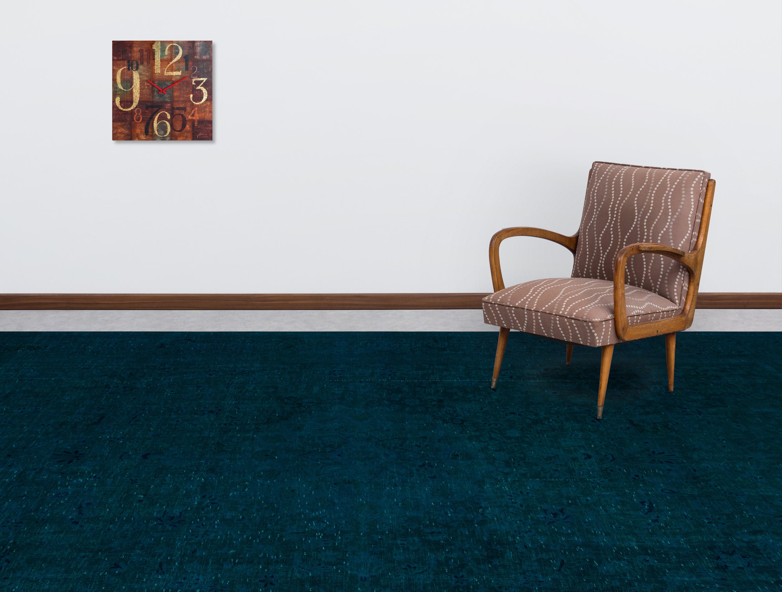 Turquoise Over Dyed Vintage XLarge Rug 9'10'' x 13'2'' ft 300 x 402 cm