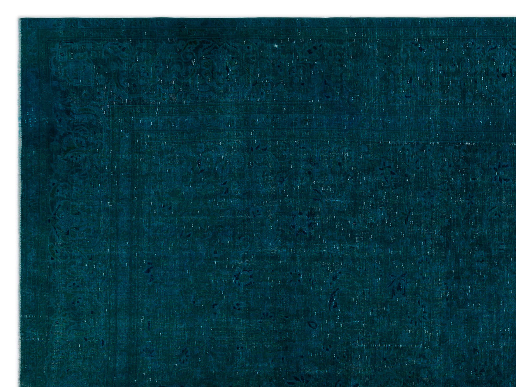 Turquoise Over Dyed Vintage XLarge Rug 9'10'' x 13'2'' ft 300 x 402 cm