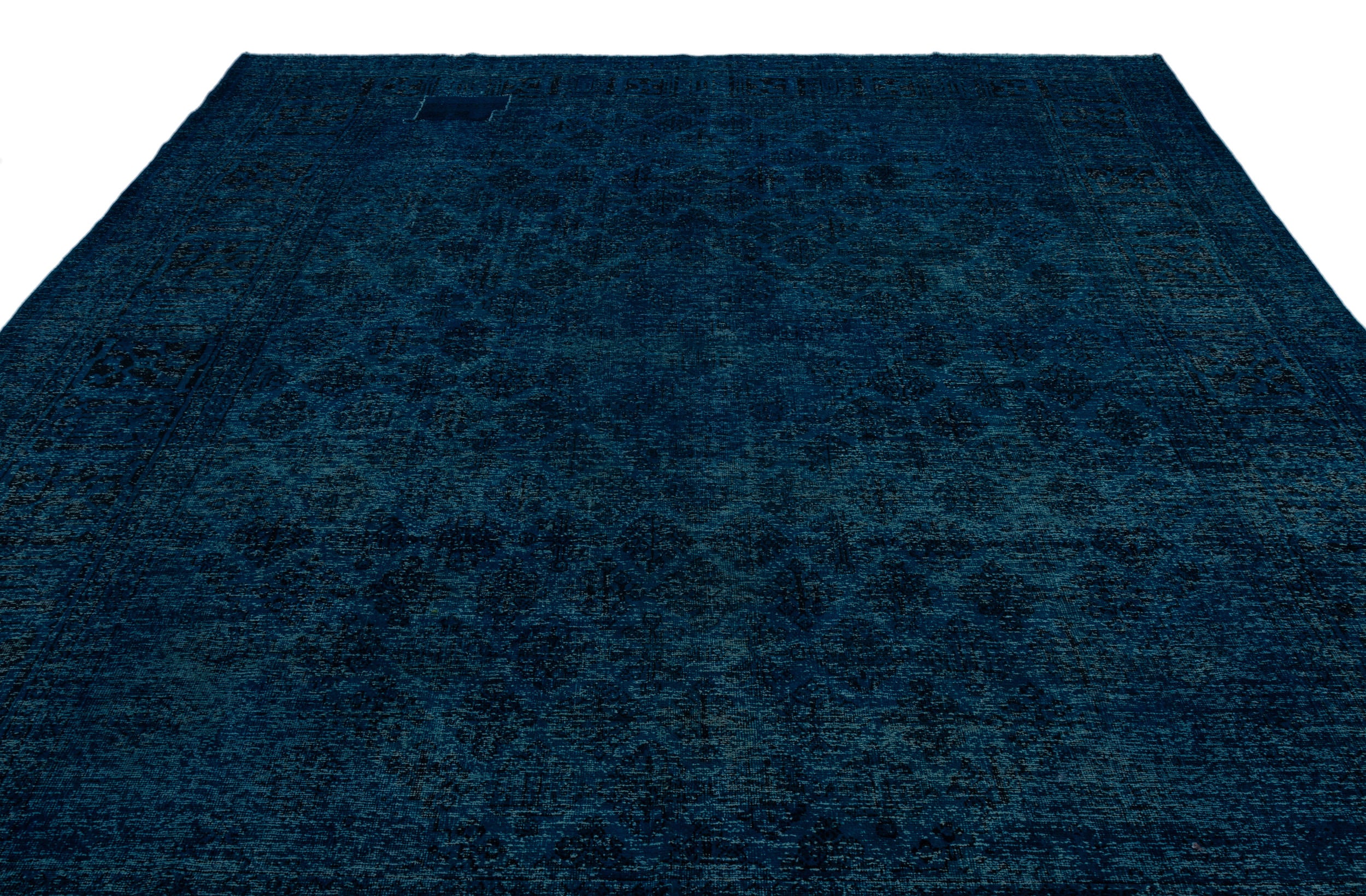 Turquoise Over Dyed Vintage XLarge Rug 9'10'' x 13'7'' ft 300 x 414 cm