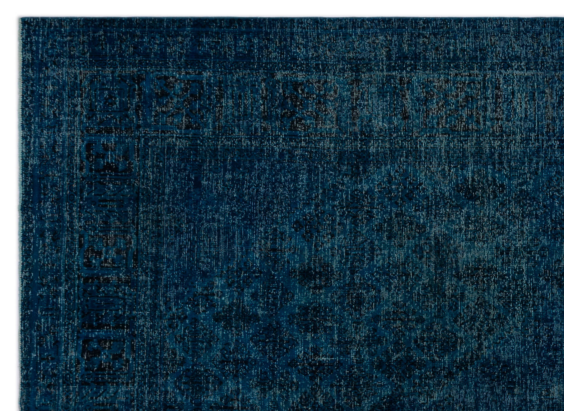 Turquoise Over Dyed Vintage XLarge Rug 9'10'' x 13'7'' ft 300 x 414 cm