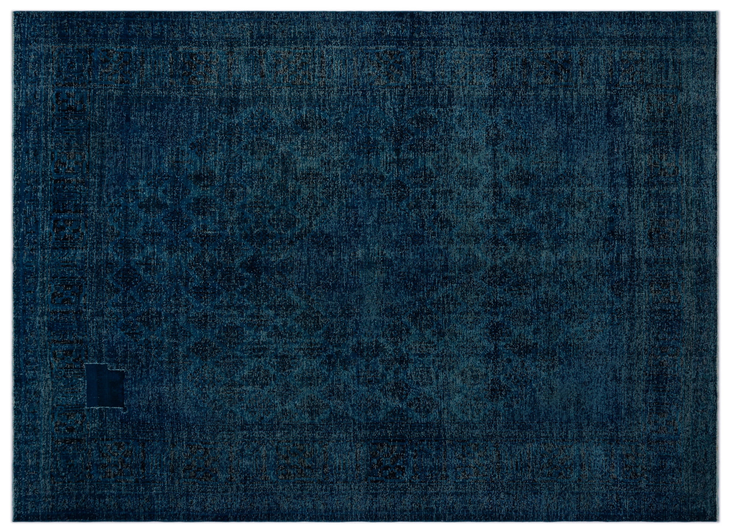 Turquoise Over Dyed Vintage XLarge Rug 9'10'' x 13'7'' ft 300 x 414 cm