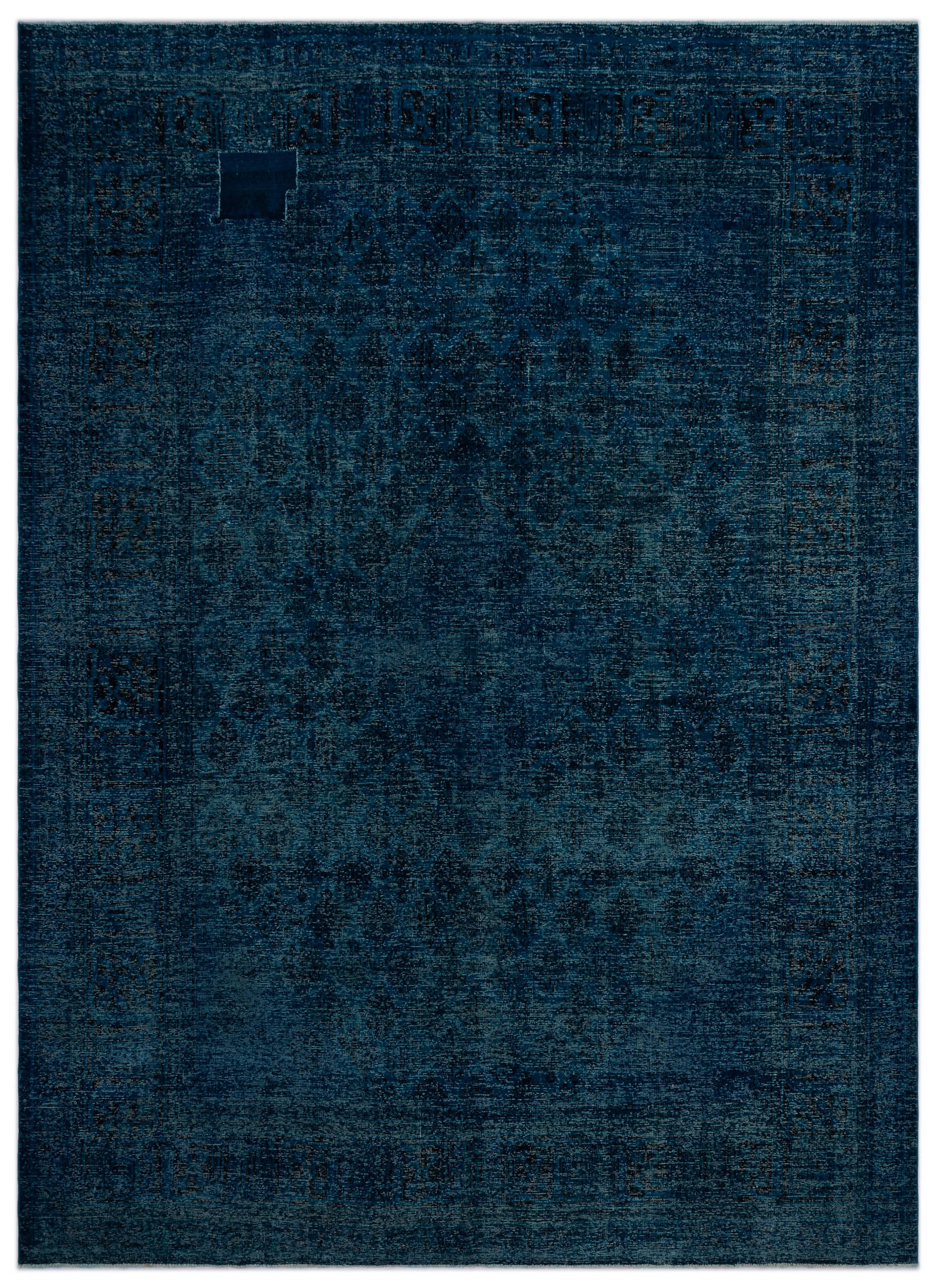 Turquoise Over Dyed Vintage XLarge Rug 9'10'' x 13'7'' ft 300 x 414 cm