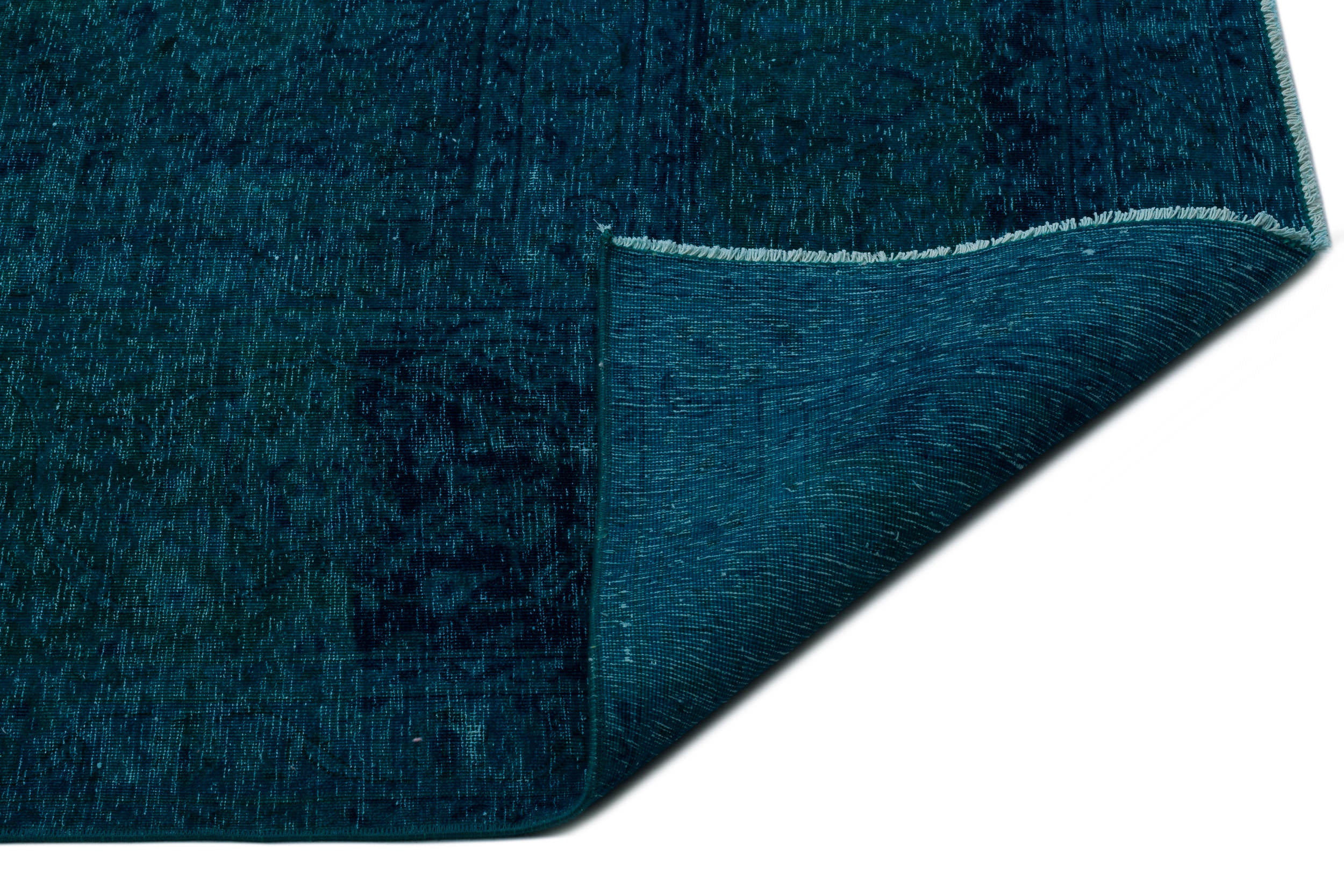Turquoise Over Dyed Vintage XLarge Rug 9'8'' x 12'10'' ft 295 x 390 cm