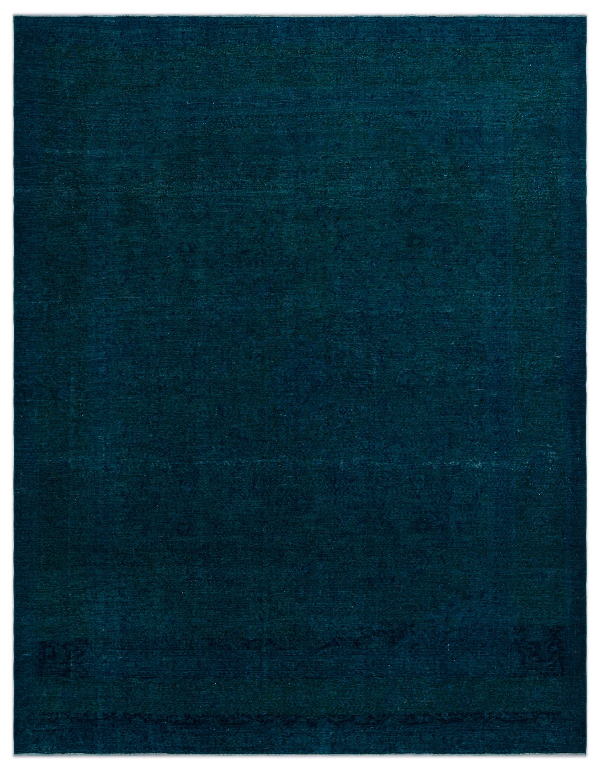 Turquoise Over Dyed Vintage XLarge Rug 9'8'' x 12'10'' ft 295 x 390 cm