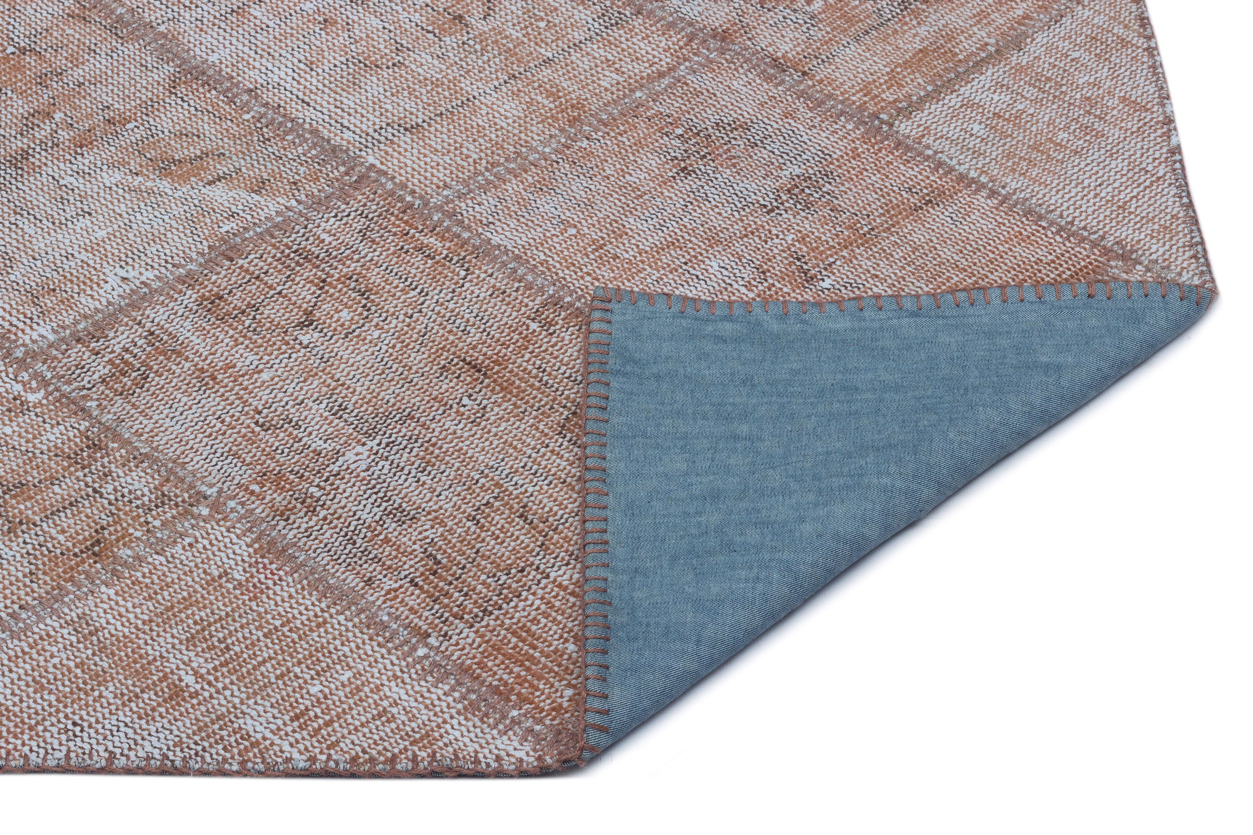 Brown Over Dyed Patchwork Unique Rug 2'7'' x 4'11'' ft 80 x 150 cm