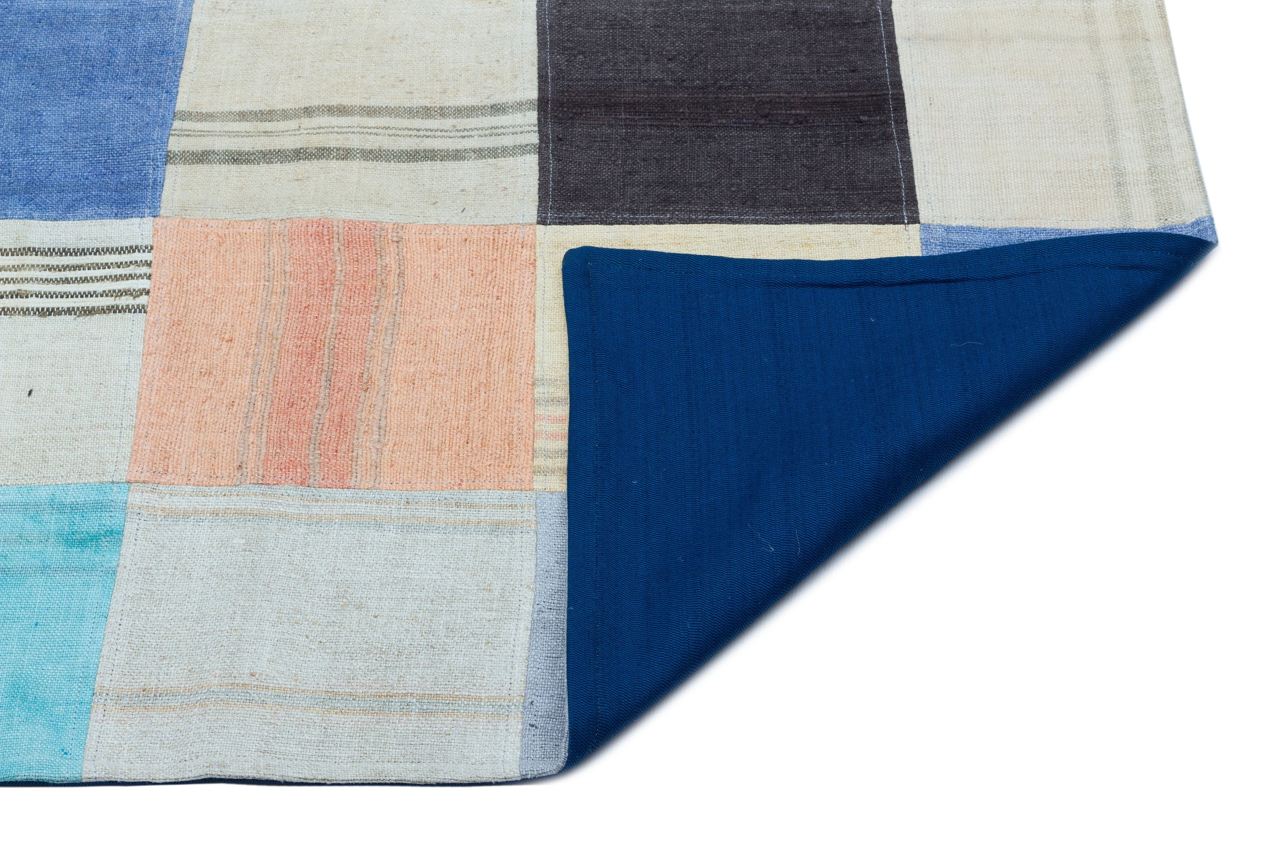 Mixed Over Dyed Kilim Patchwork Unique Rug 5'5'' x 7'9'' ft 165 x 235 cm