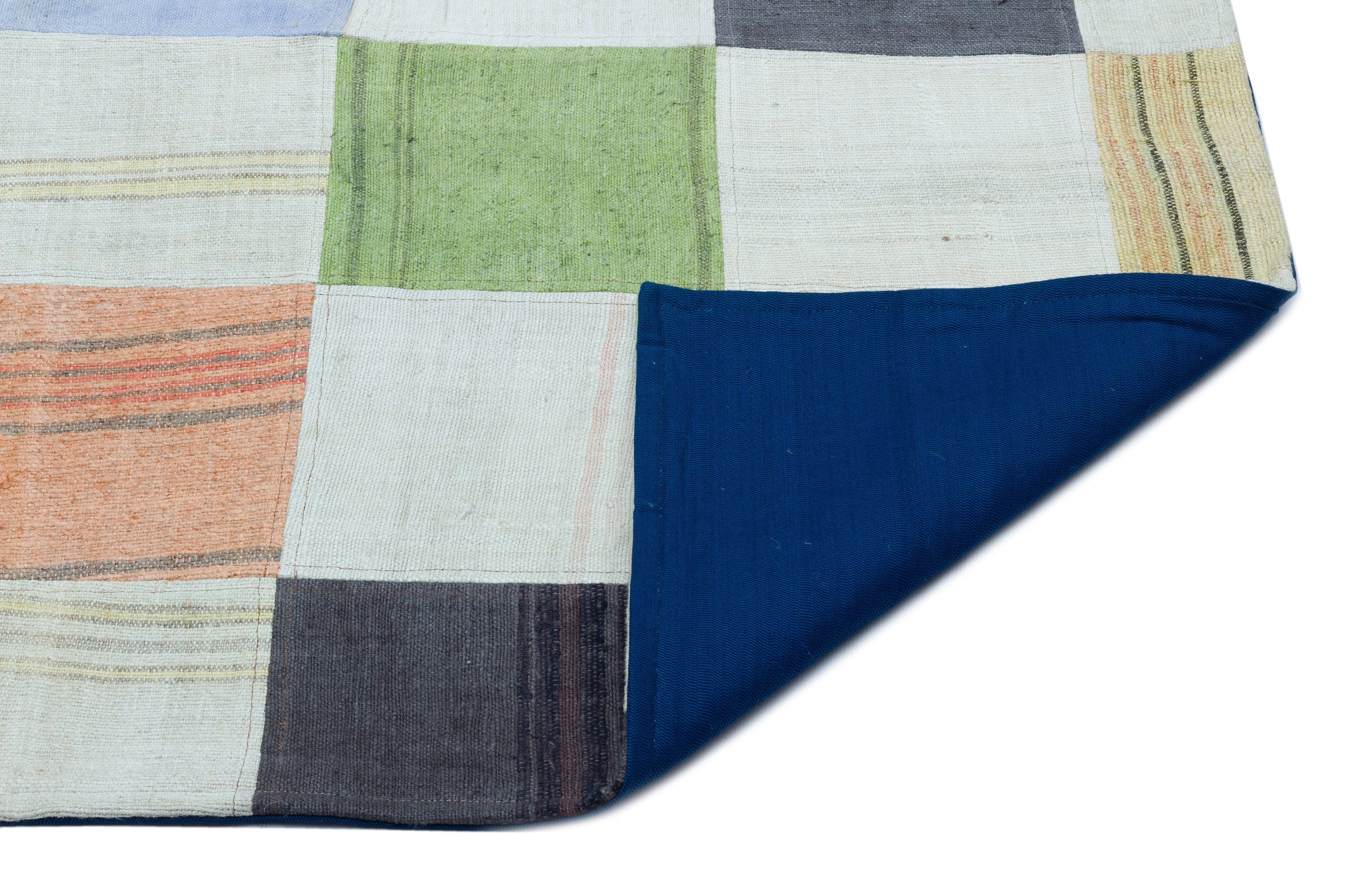 Mixed Over Dyed Kilim Patchwork Unique Rug 5'3'' x 7'7'' ft 160 x 230 cm