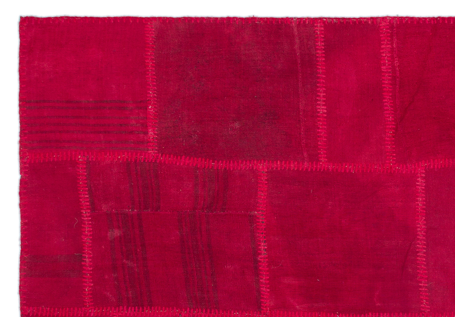 Mixed Over Dyed Kilim Patchwork Unique Rug 5'1'' x 7'5'' ft 154 x 225 cm