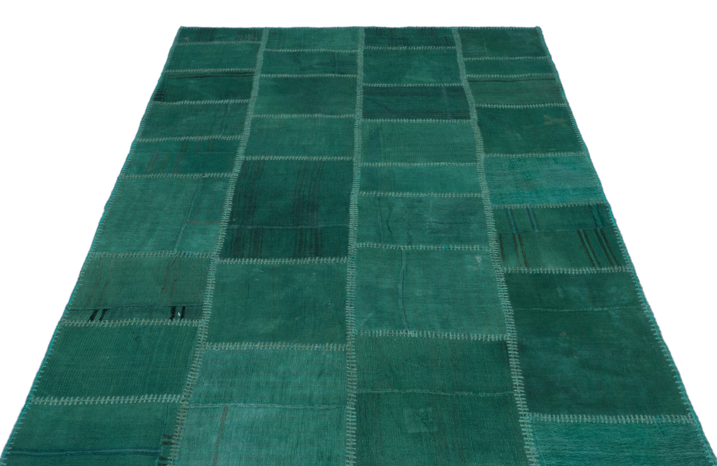 Mixed Over Dyed Kilim Patchwork Unique Rug 4'12'' x 7'7'' ft 152 x 231 cm