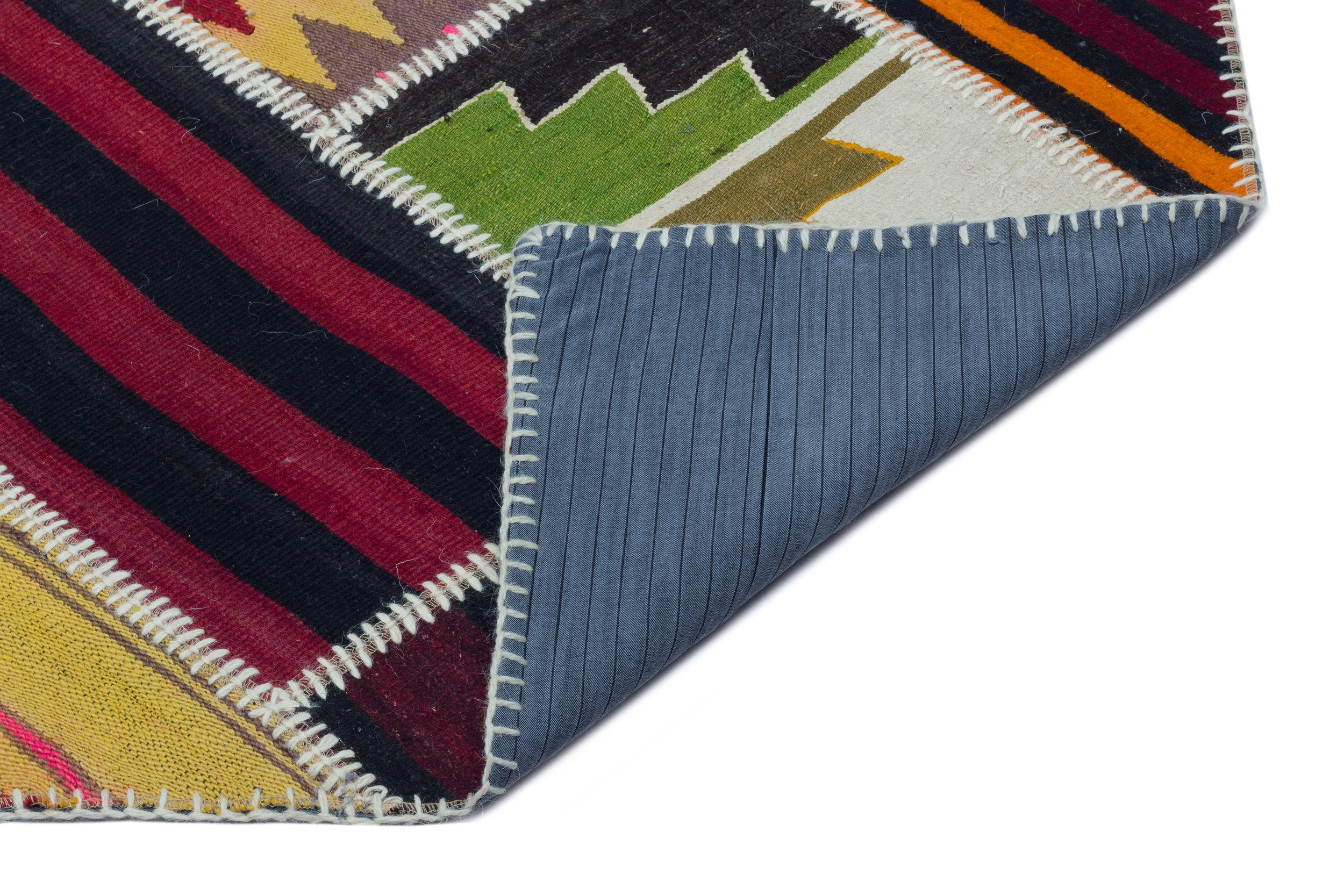 Naturel Over Dyed Kilim Patchwork Unique Rug 5'3'' x 7'10'' ft 160 x 240 cm