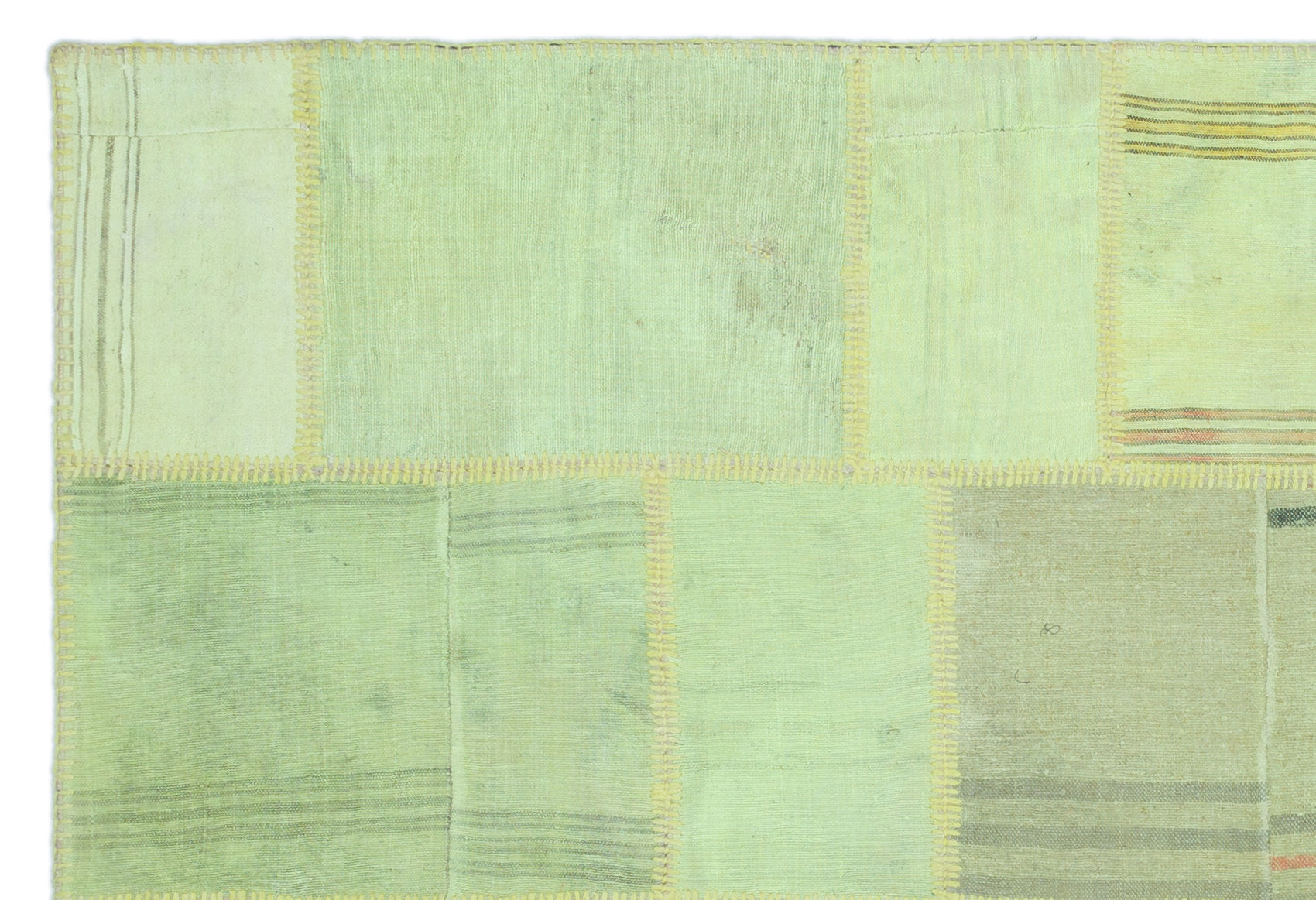Mixed Over Dyed Kilim Patchwork Unique Rug 5'2'' x 7'8'' ft 158 x 234 cm
