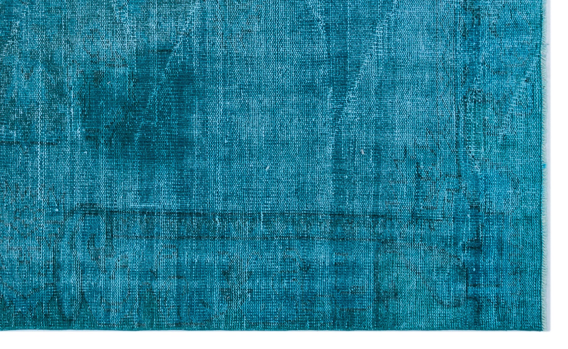 Turquoise Over Dyed Vintage Rug 5'1'' x 8'4'' ft 154 x 253 cm