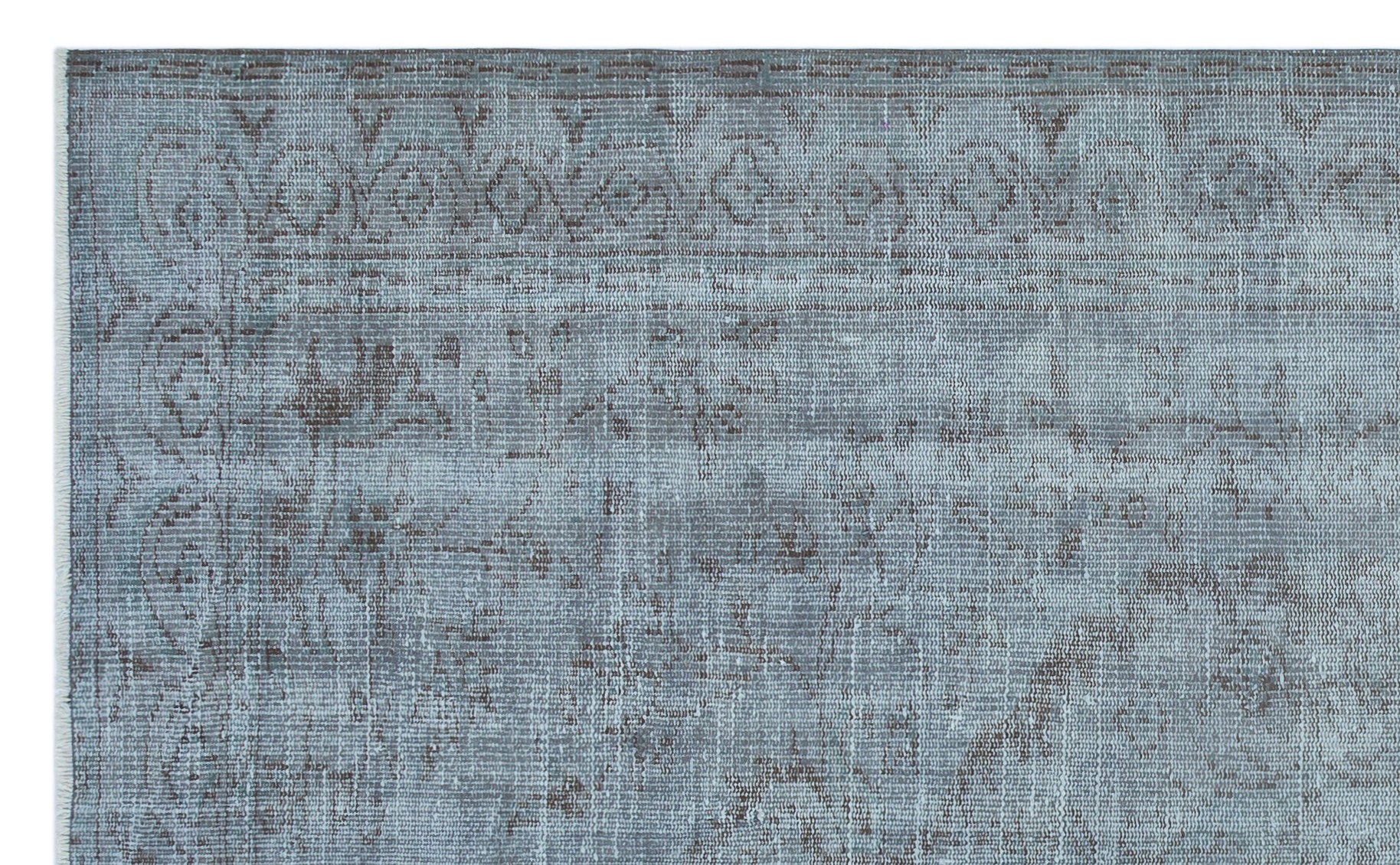 Blue Over Dyed Vintage Rug 5'3'' x 8'5'' ft 159 x 256 cm