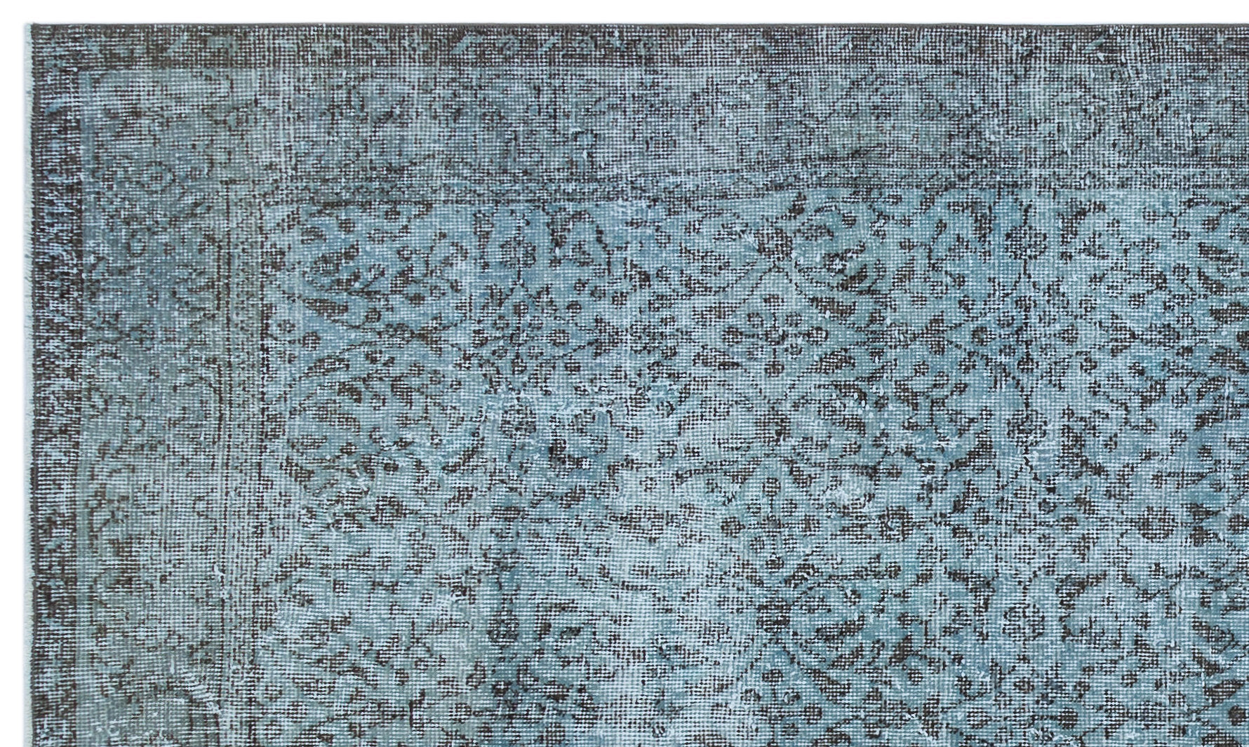 Blue Over Dyed Vintage Rug 4'9'' x 8'2'' ft 145 x 249 cm