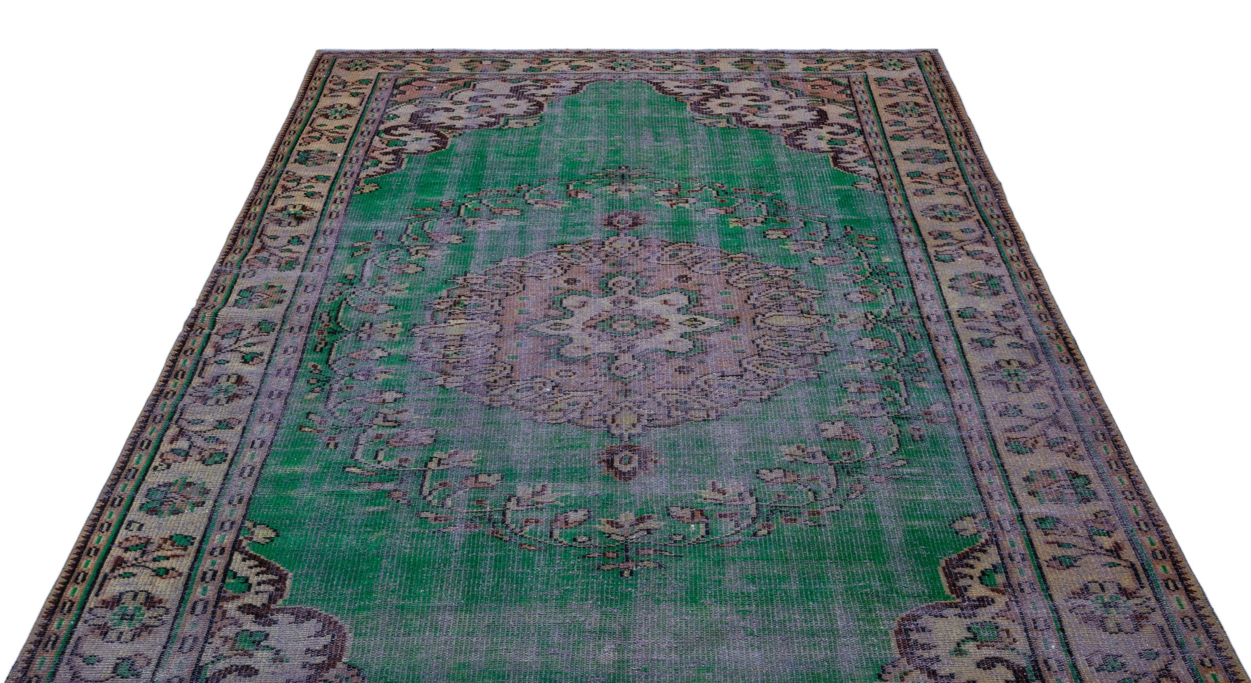 Retro Over Dyed Vintage Rug 6'1'' x 9'5'' ft 185 x 286 cm