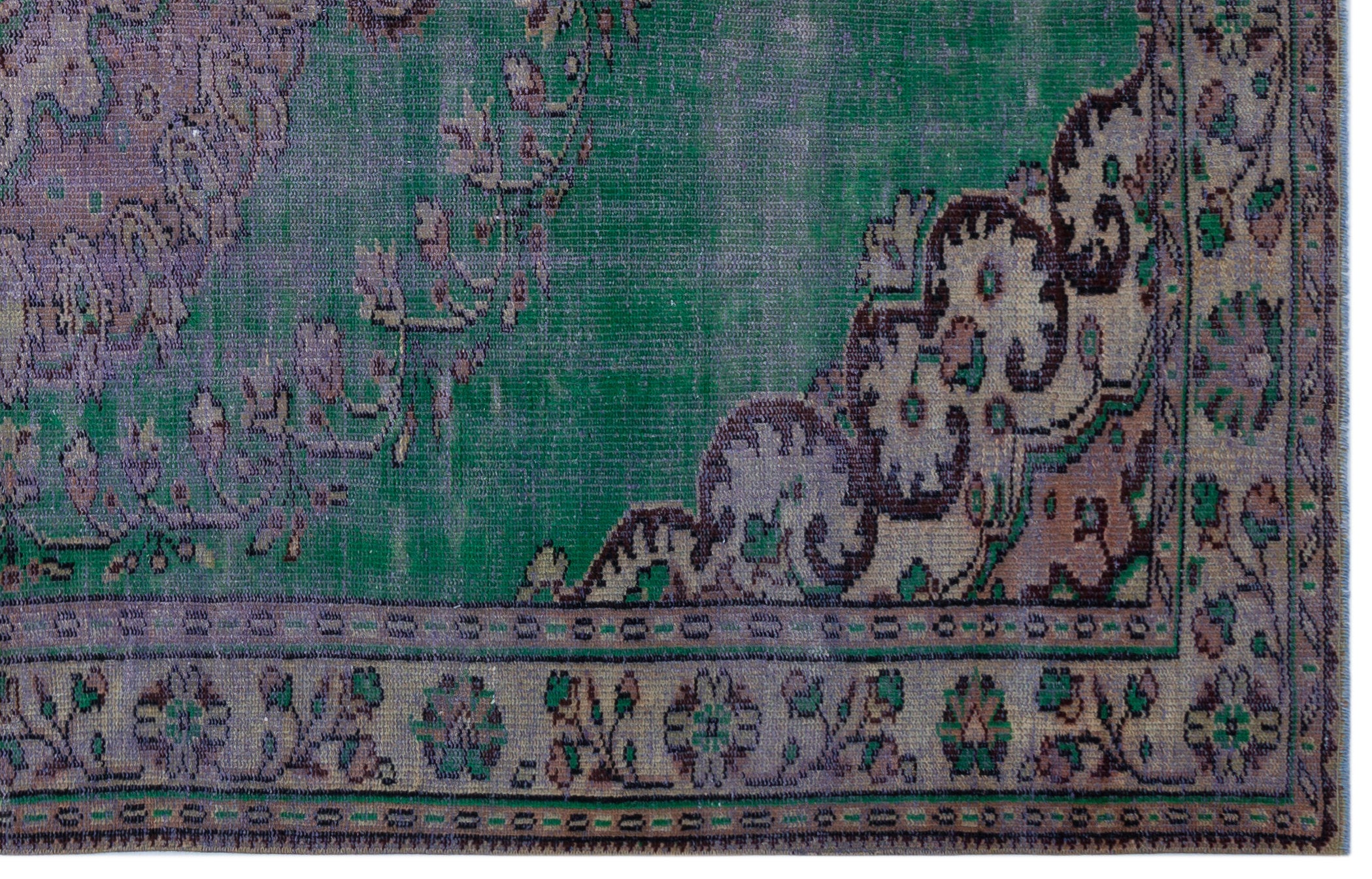Retro Over Dyed Vintage Rug 6'1'' x 9'5'' ft 185 x 286 cm
