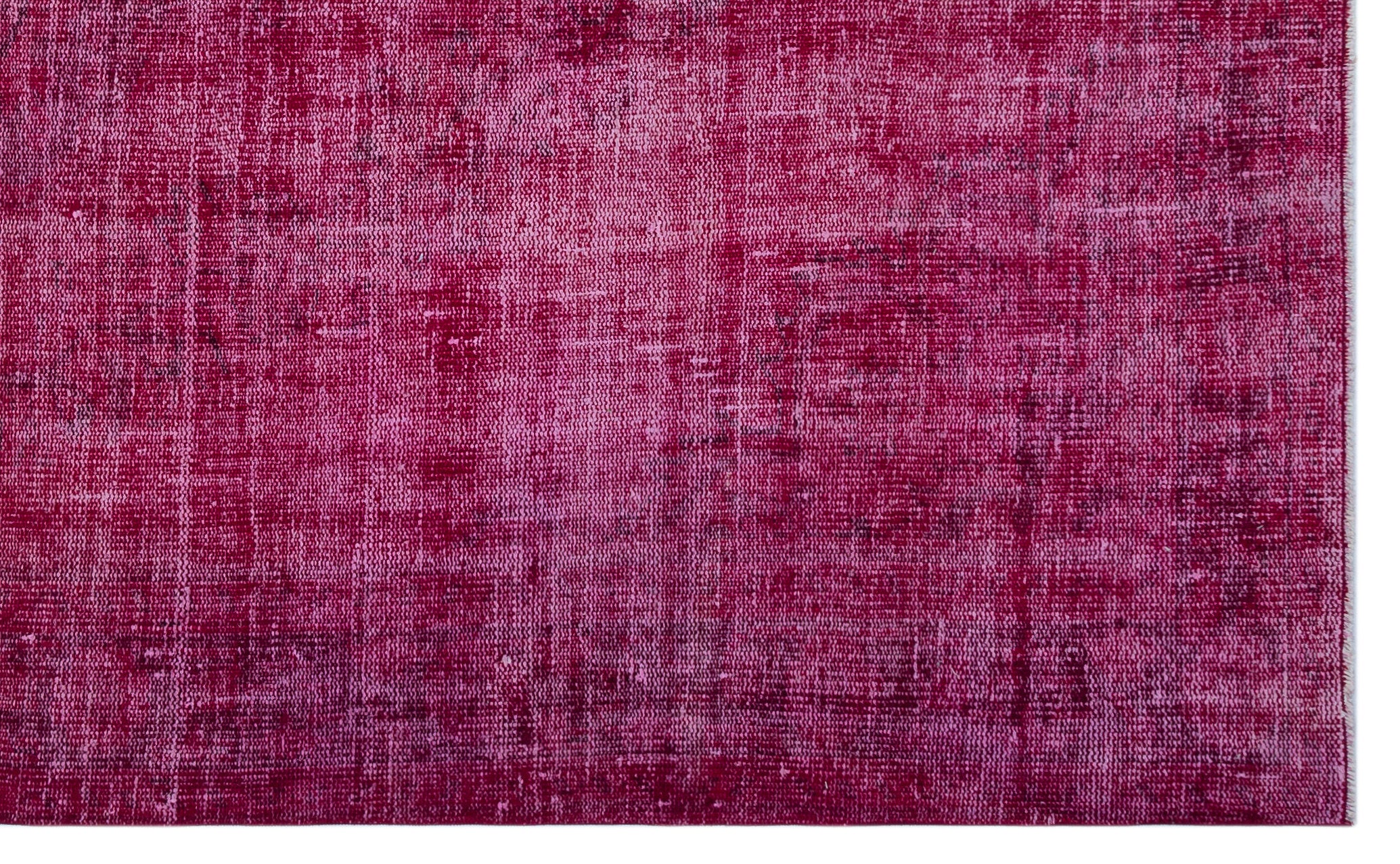 Fuchsia Over Dyed Vintage Rug 5'8'' x 9'2'' ft 172 x 280 cm