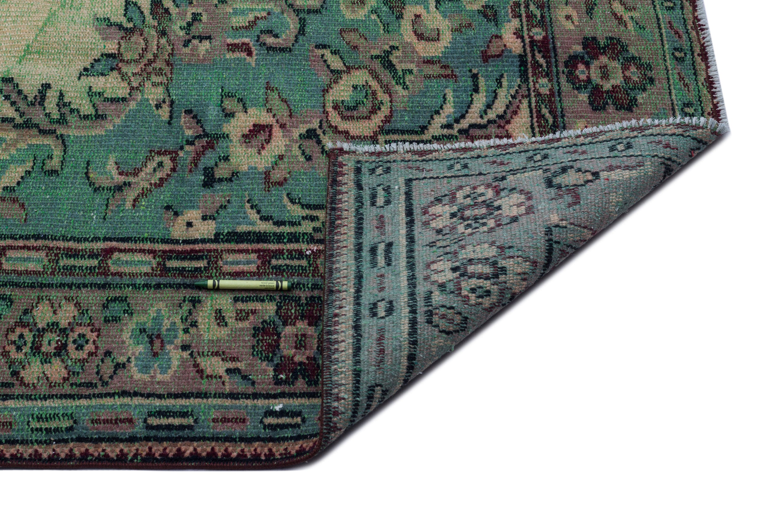 Naturel Over Dyed Vintage Rug 5'10'' x 9'1'' ft 178 x 278 cm
